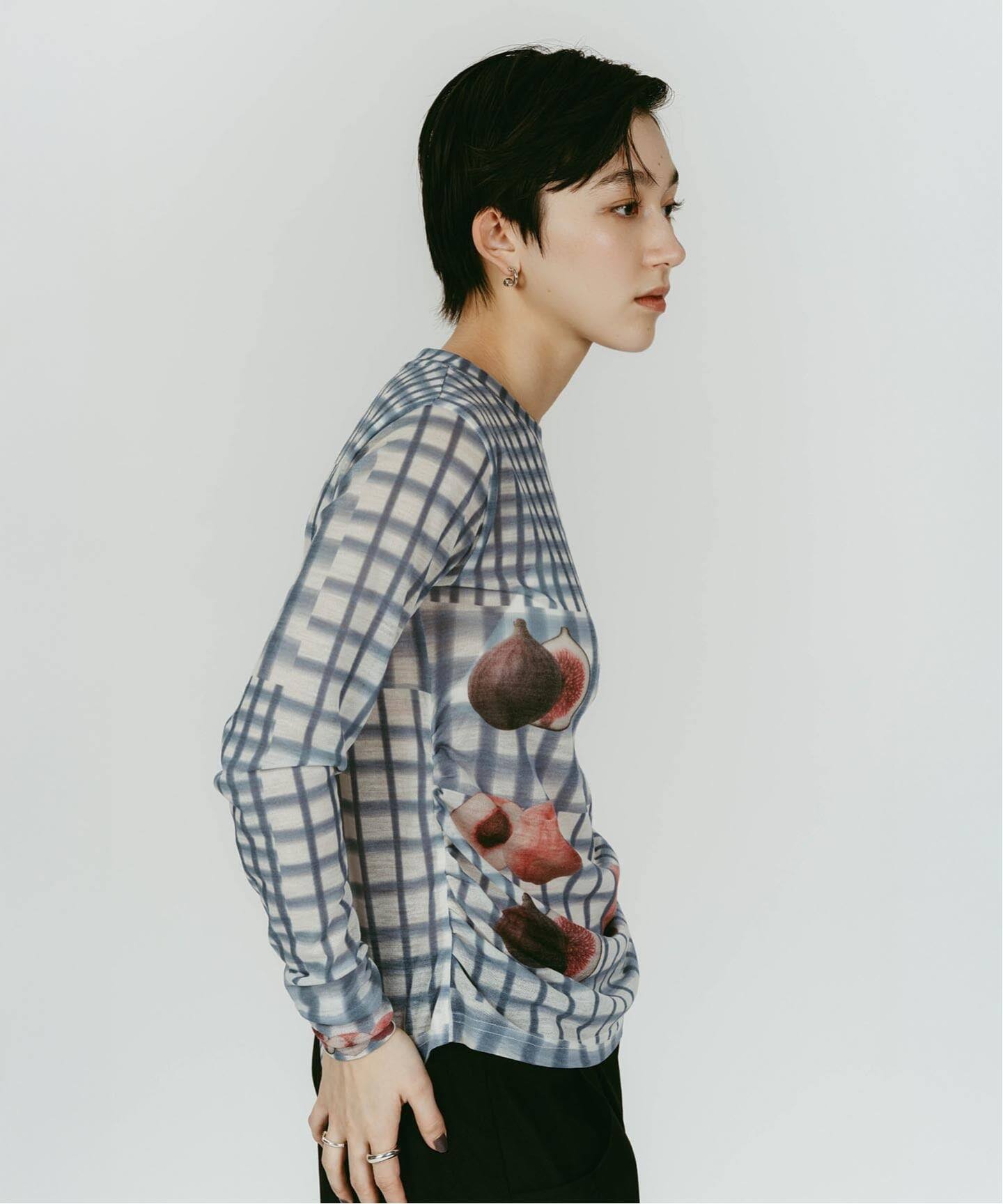トップス Knuth Marf fruit-check print knit fruit-check print knit/green | KNUTH MARF