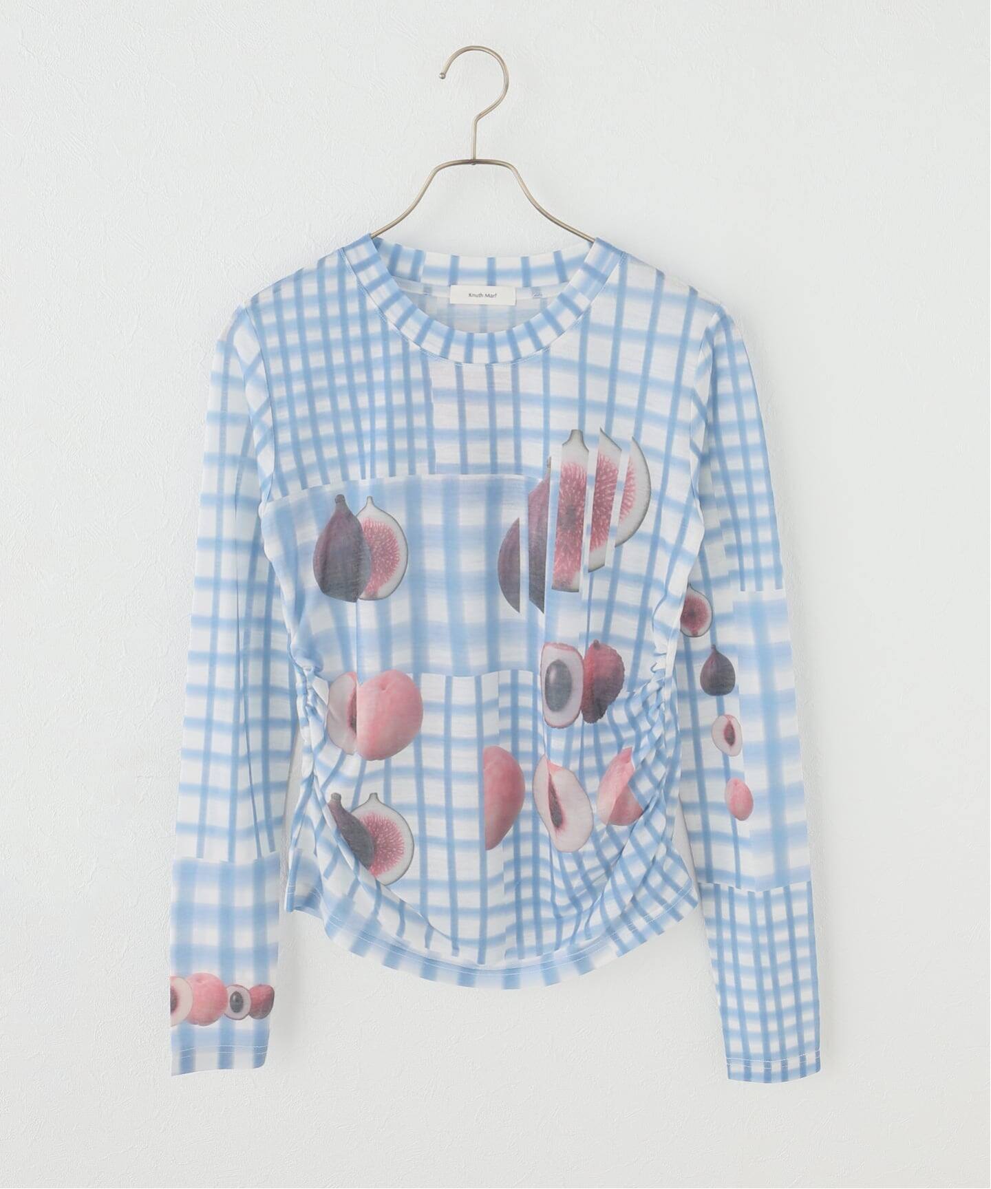 Knuth Marf/クヌースマーフ fruit-check print knit(Tシャツ Knuth Marf/クヌースマーフ fruit-check print knit(Tシャツ