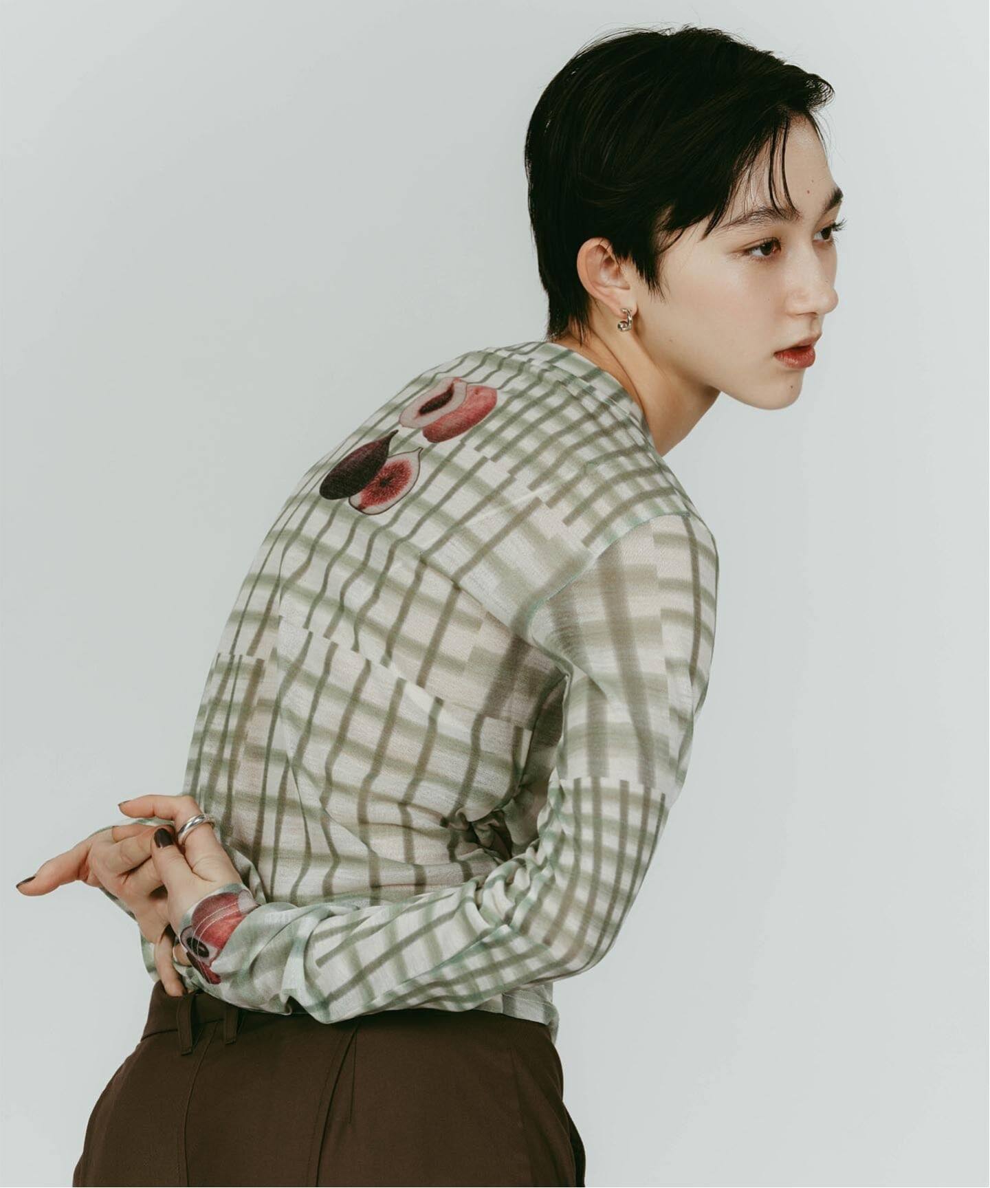 Knuth Marf/クヌースマーフ fruit-check print knit（Tシャツ