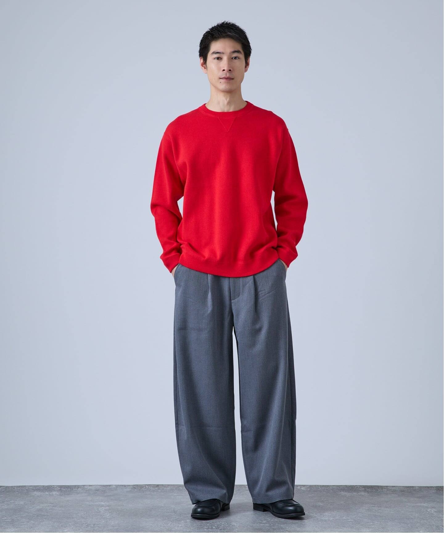 【よっしー】 赤いニット セーター　プライスタグ付き FREAK'S STORE（フリークスストア） ニット セーター ミックスケーブル