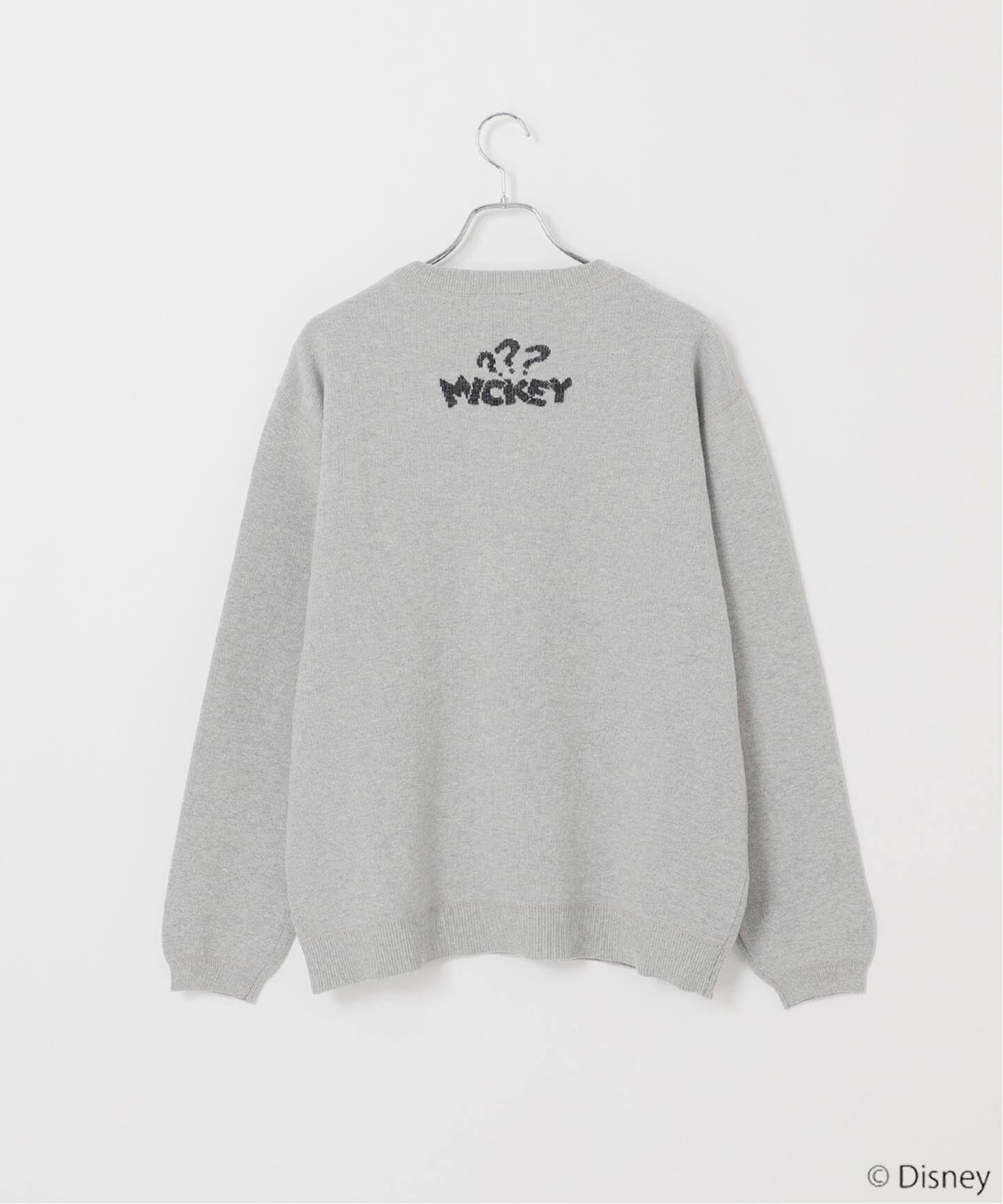 【サックスブルー】MICKEY/ミッキー/スウェットライクニット B.C STOCK（ベーセーストック） セーター ニット MICKEY/ミッキー