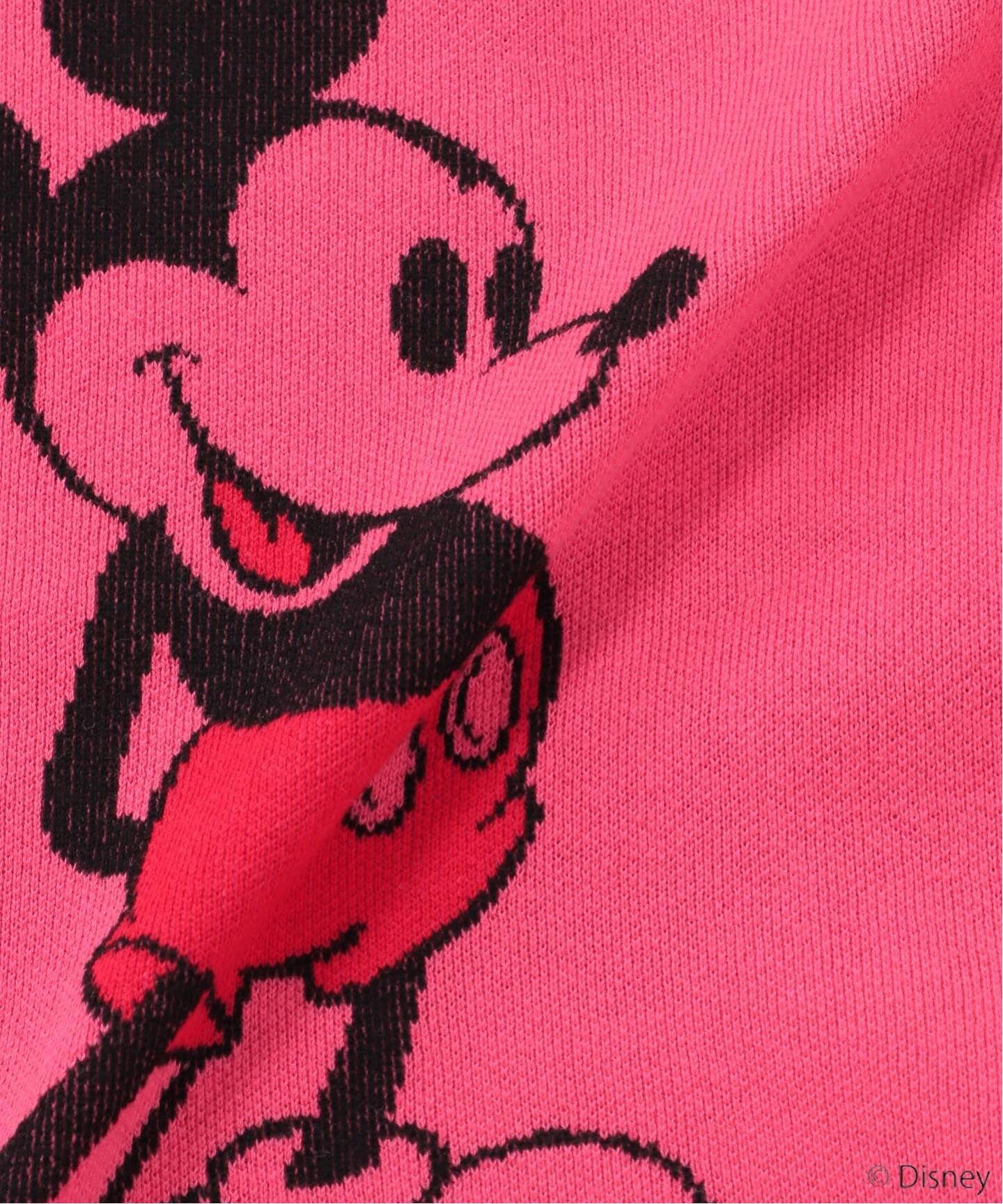 【ピンク】MICKEY/ミッキー/スウェットライクニット MICKEY/ミッキー/スウェットライクニット（ニット／セーター）｜B.C