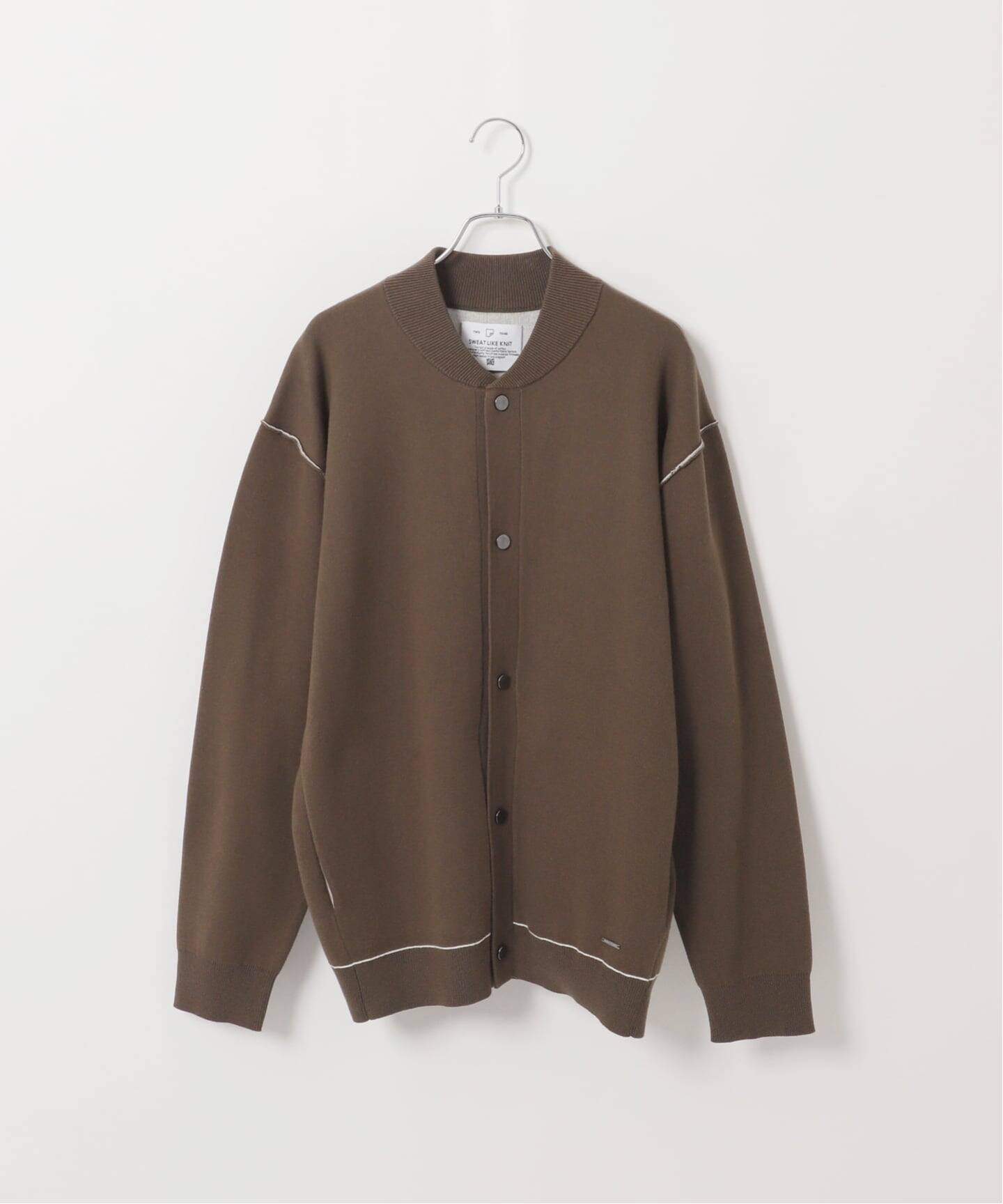 ANTS & ELEPHANTS 2TONE スウェットライク リブカーディガン