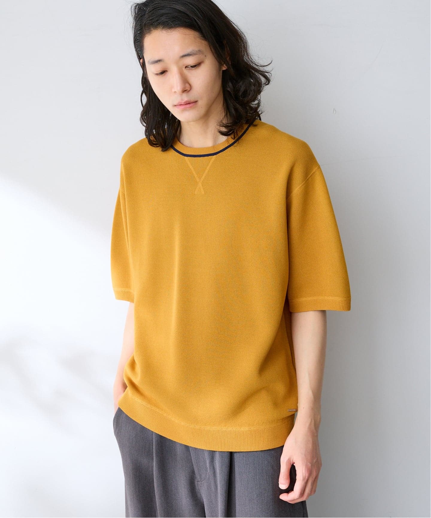 リバーシブル】ANTS & ELEPHANTS 2TONE SWEATLIKE ハーフスリーブ