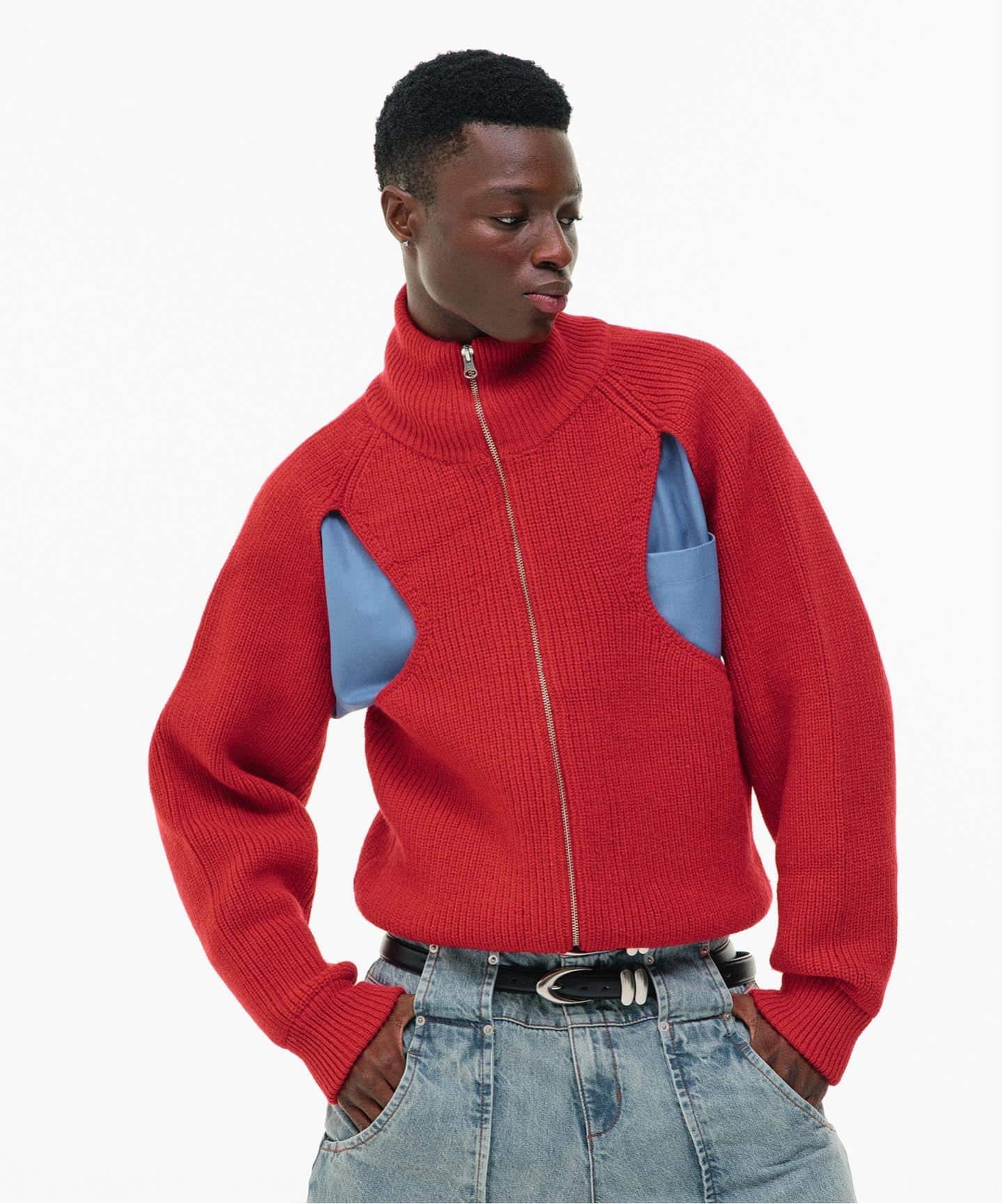 GOAT ESSENCE / ゴートエッセンス CUT-OUT DRIVER KNIT（ニット