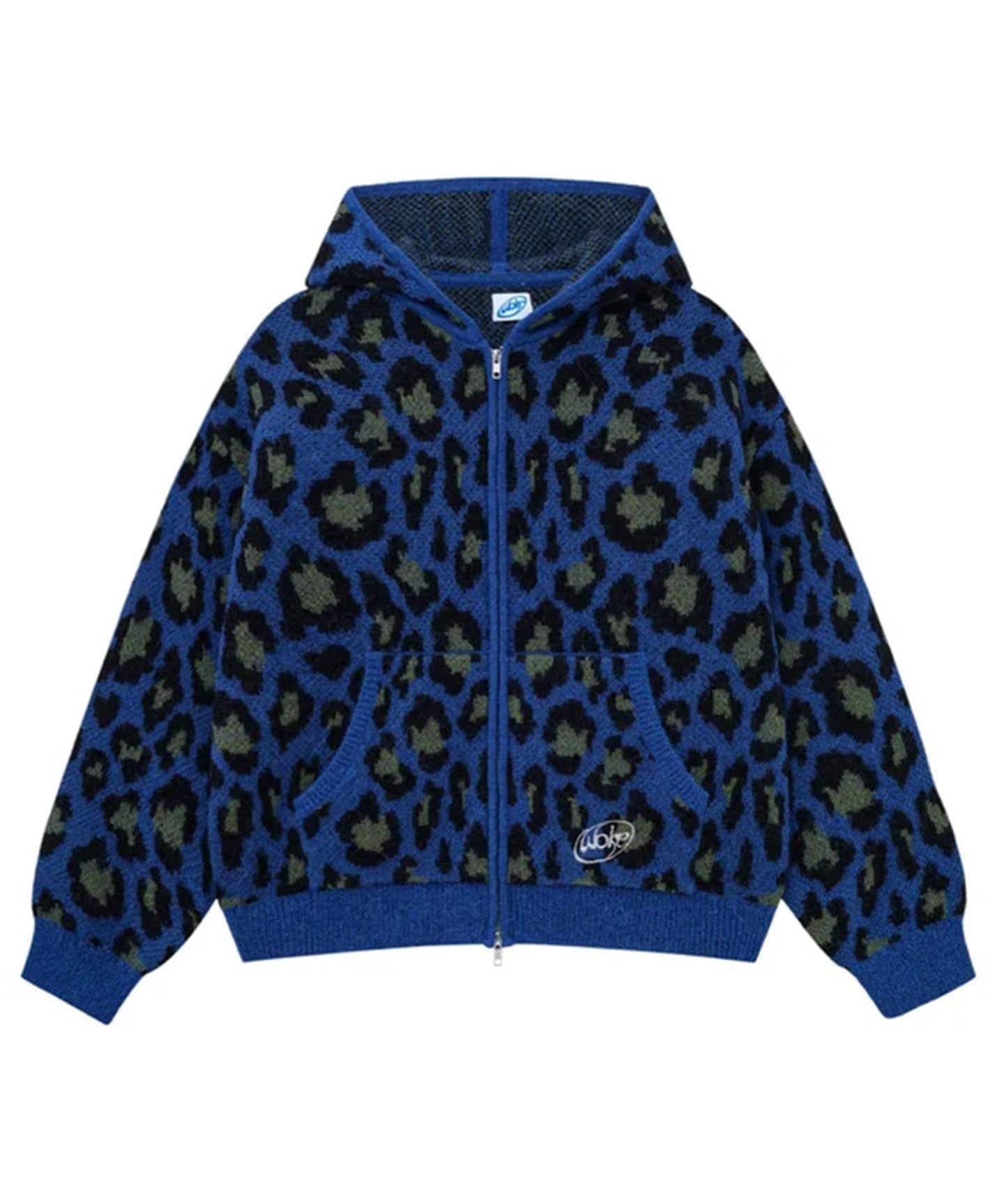 WOKE EDGE / ウォークエッジ Leopard Mohair Zip Knit（パーカー