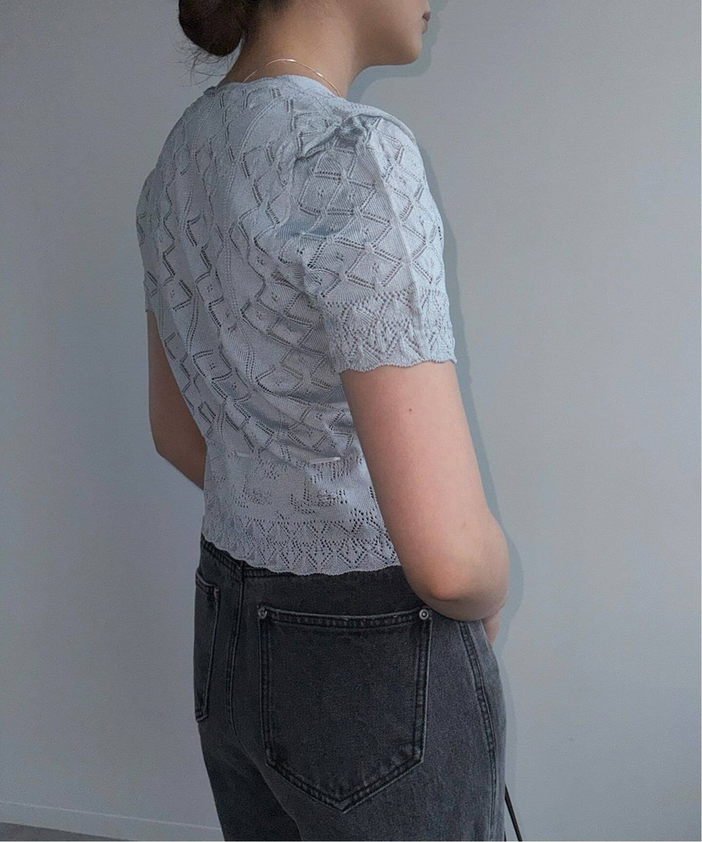 EUCHRONIA/ユークロニア】Silk lace cardigan（ニット／セーター