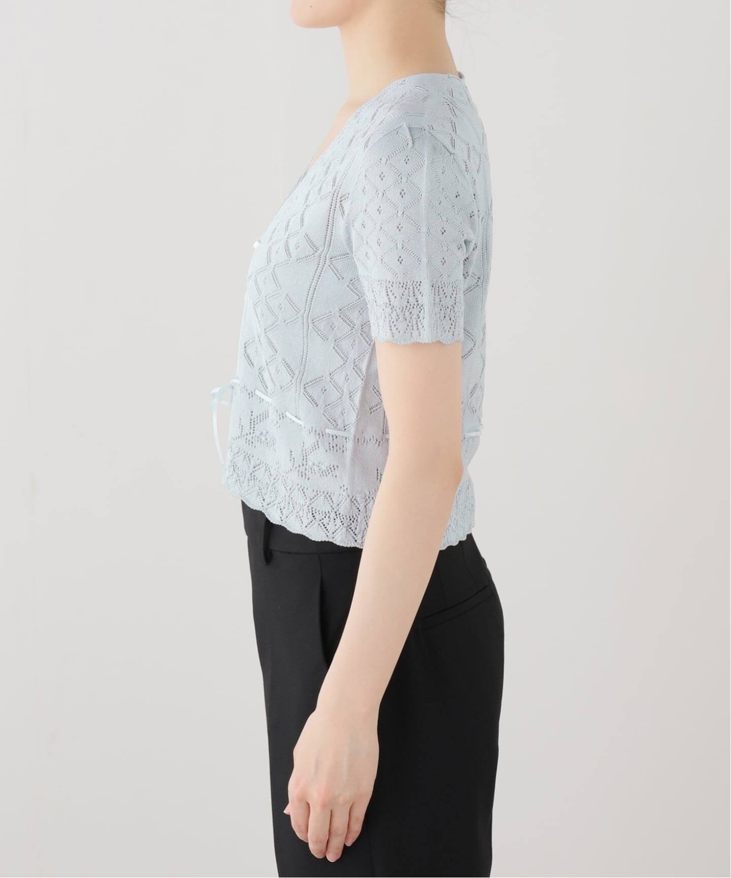 EUCHRONIA/ユークロニア】Silk lace cardigan（ニット／セーター