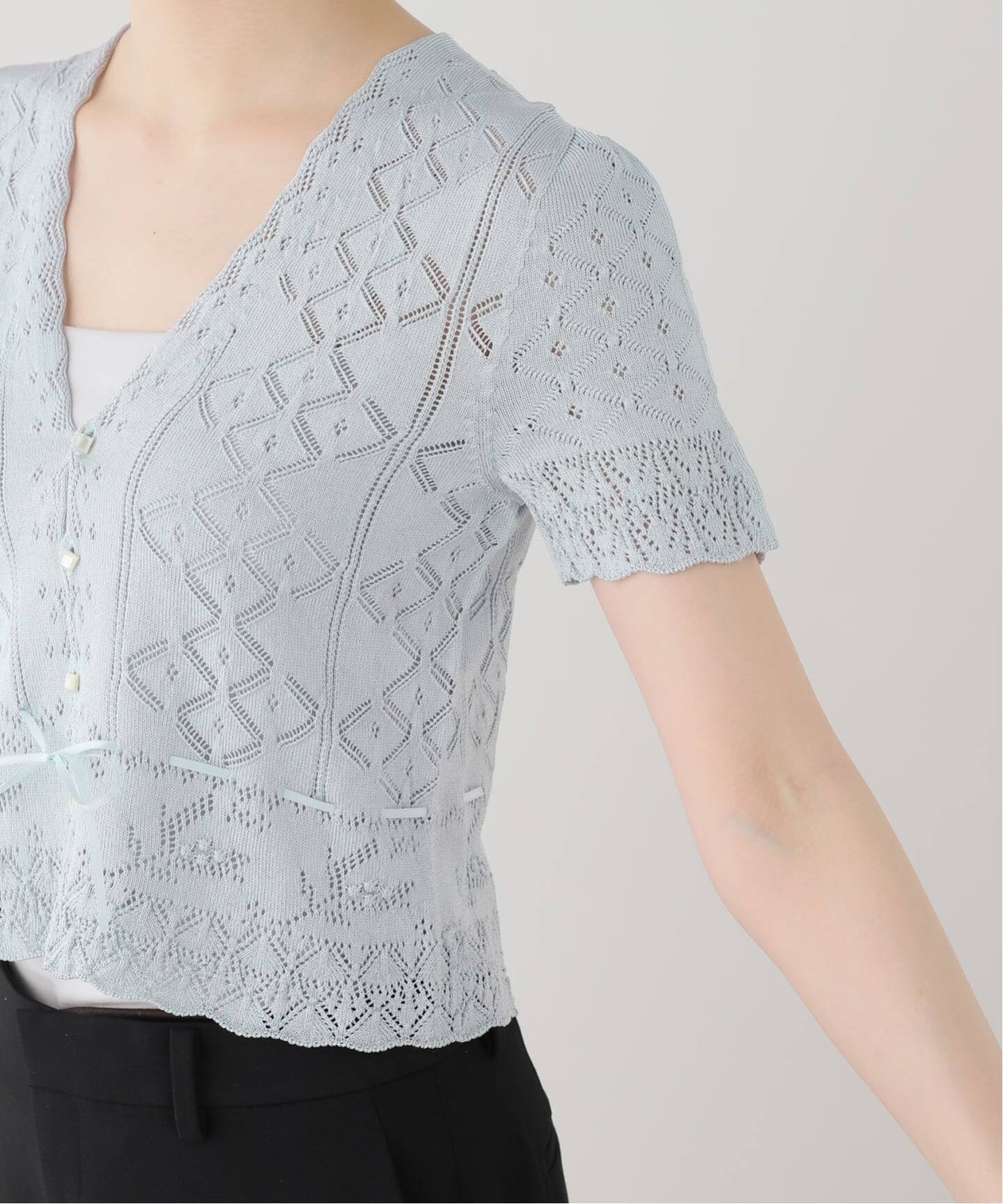 EUCHRONIA/ユークロニア】Silk lace cardigan（ニット／セーター