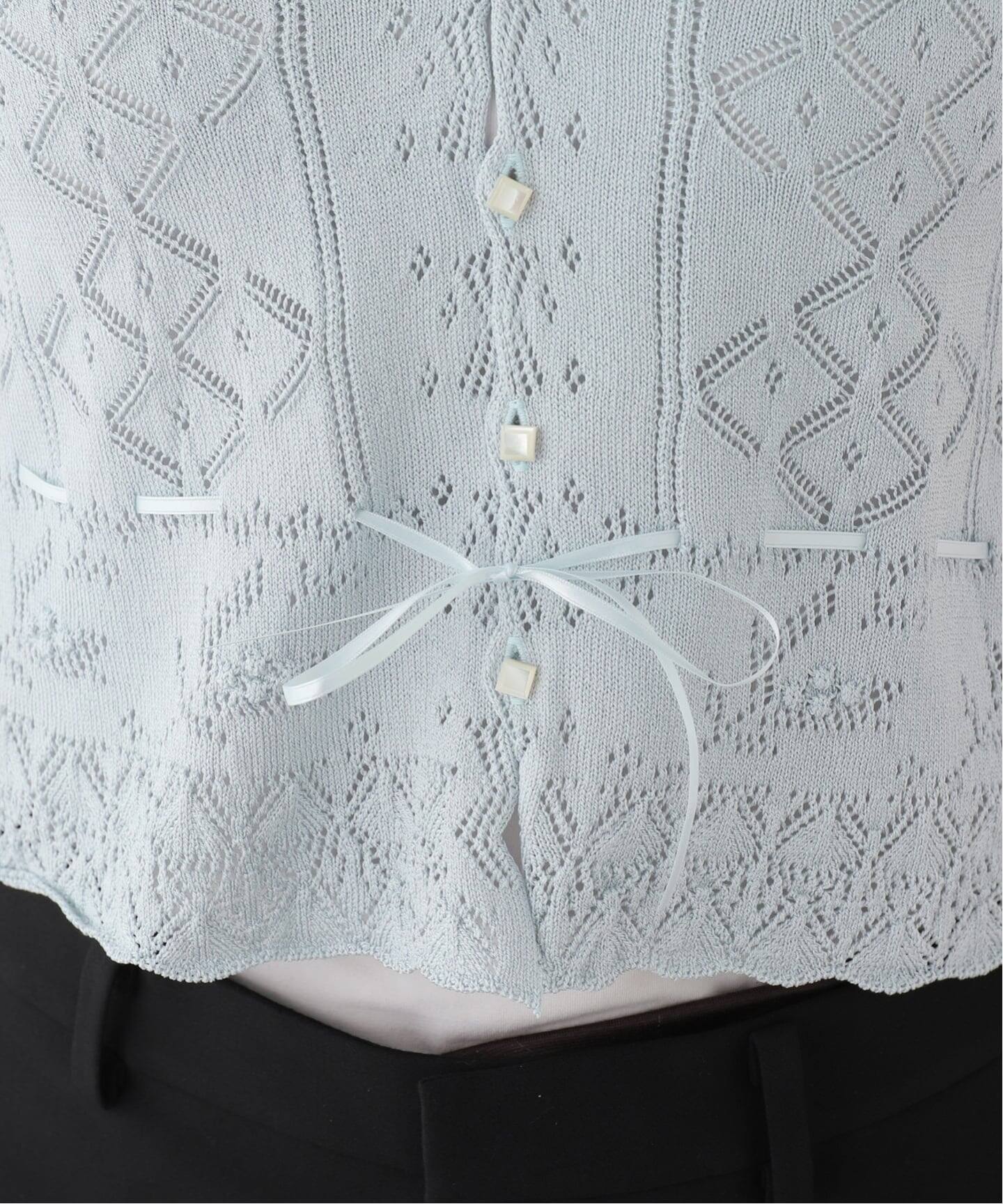 EUCHRONIA/ユークロニア】Silk lace cardigan（ニット／セーター