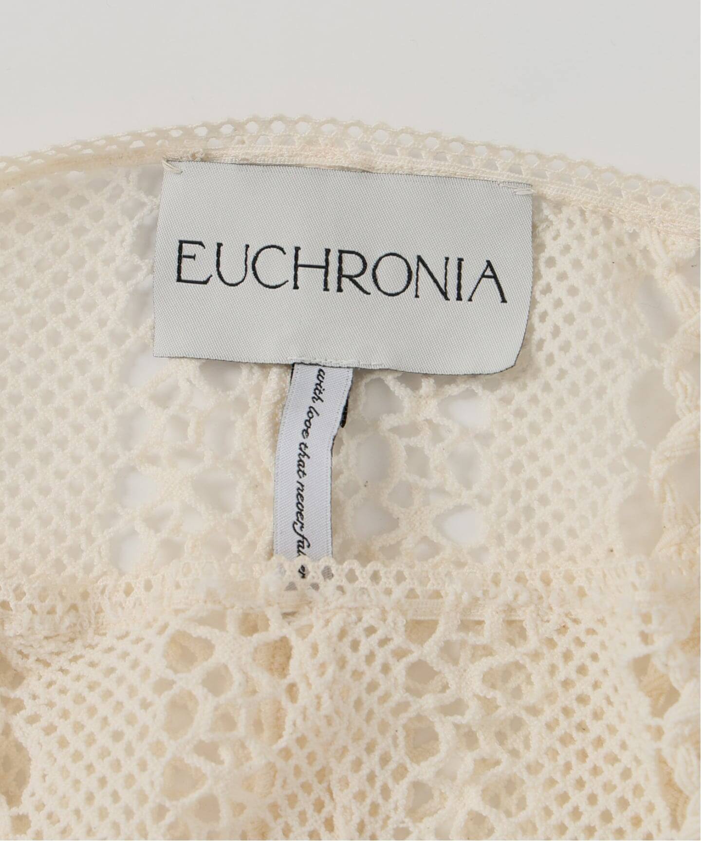EUCHRONIA/ユークロニア】Stretch lace long sleeve tee（ニット