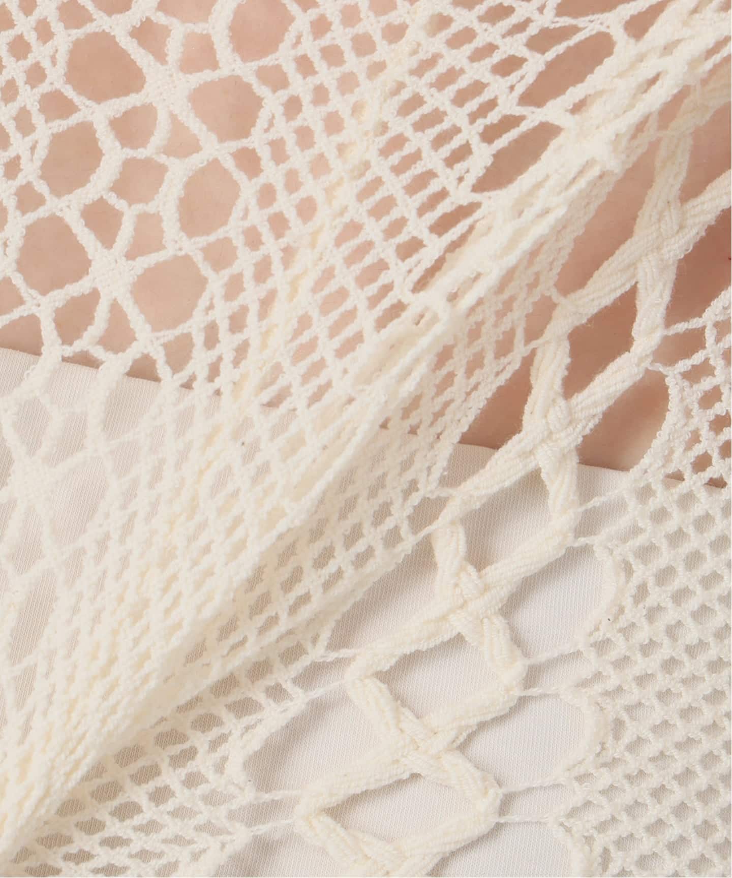 EUCHRONIA/ユークロニア】Stretch lace long sleeve tee（ニット