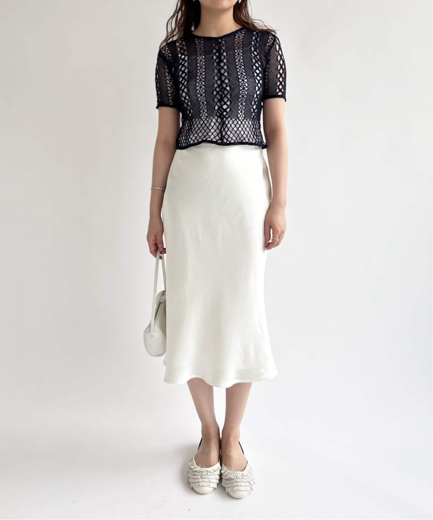 ★早い者勝ち★新品★EUCHRONIA ストレッチレース 半袖Tシャツ EUCHRONIA/ユークロニア】Stretch lace short sleeve tee（Tシャツ