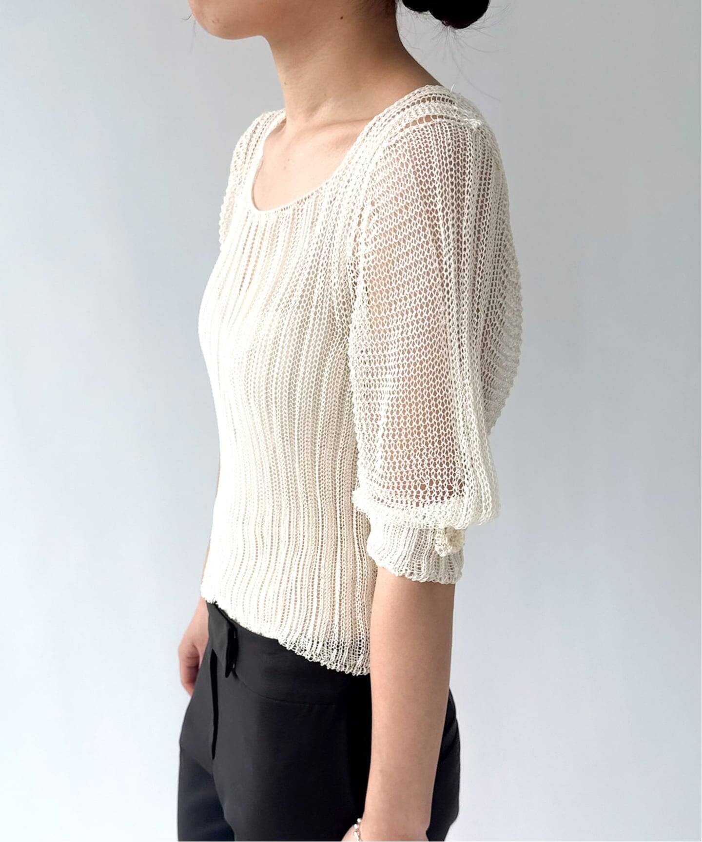 ODAKHA オダカ　フラワージャガードニット ODAKHA / オダカ】flower tile sleeve knit（ニット／セーター）｜EDIT