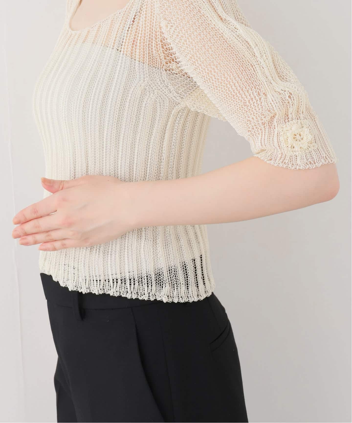ODAKHA / オダカ】flower tile sleeve knit（ニット／セーター）｜EDIT