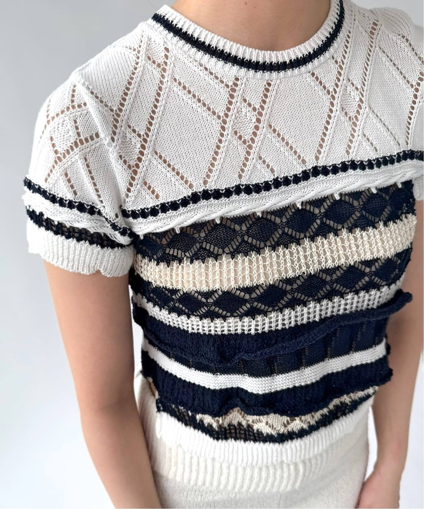 あっつん　ODAKHA ／ crazy knit（クレイジーニット） ODAKHA / オダカ】crazy short knit basque（ニット／セーター）｜EDIT