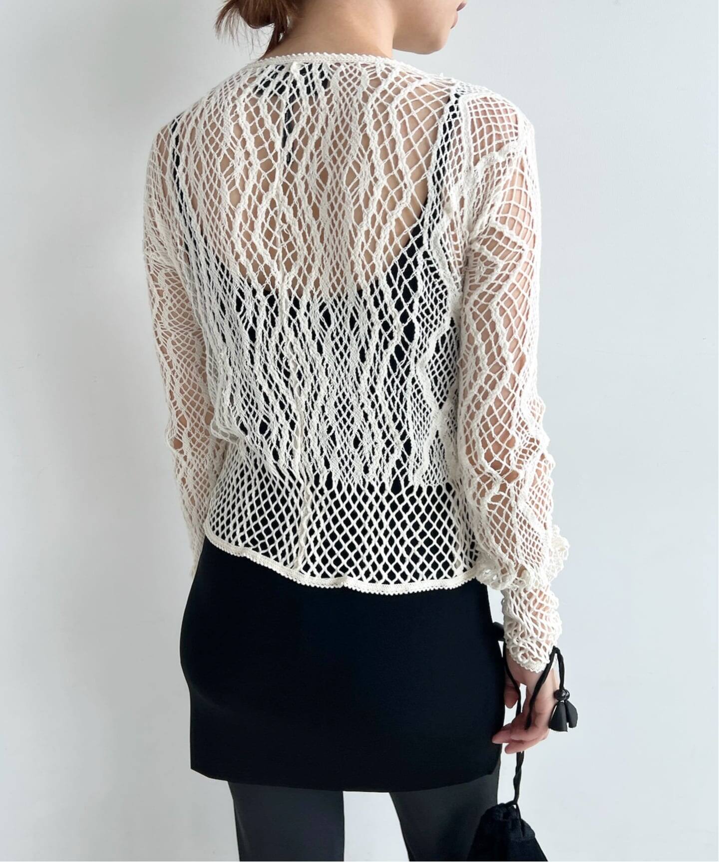 EUCHRONIA/ユークロニア】 Stretch Lace Cardigan（Tシャツ