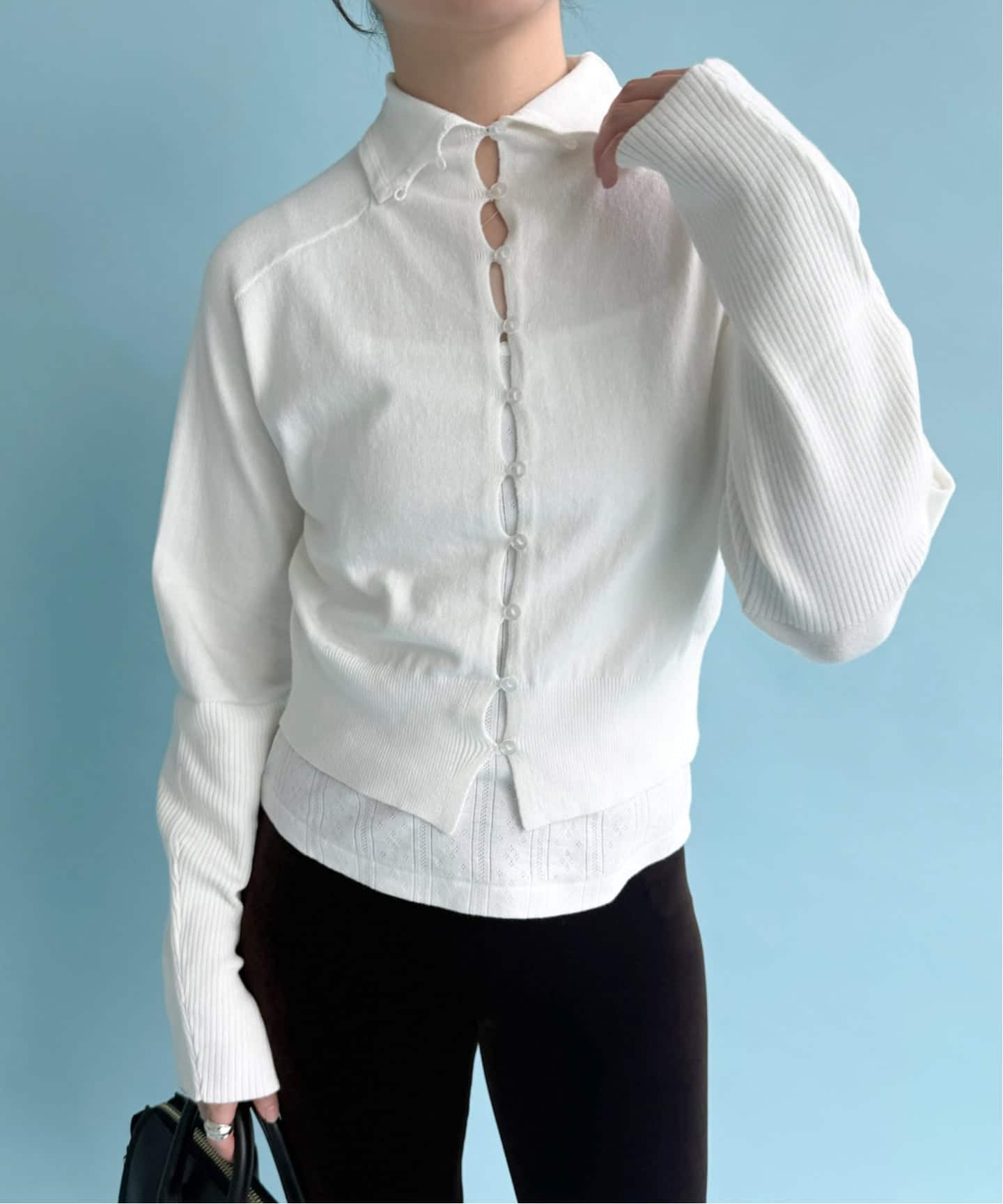 予約》HELLA for LULU High Neck Knit Cardigan（カーディガン）｜EDIT