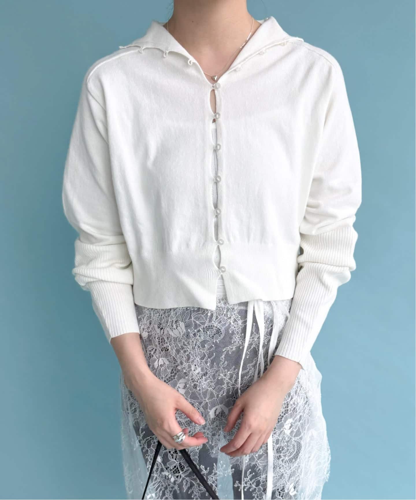 予約》HELLA for LULU High Neck Knit Cardigan（カーディガン）｜EDIT