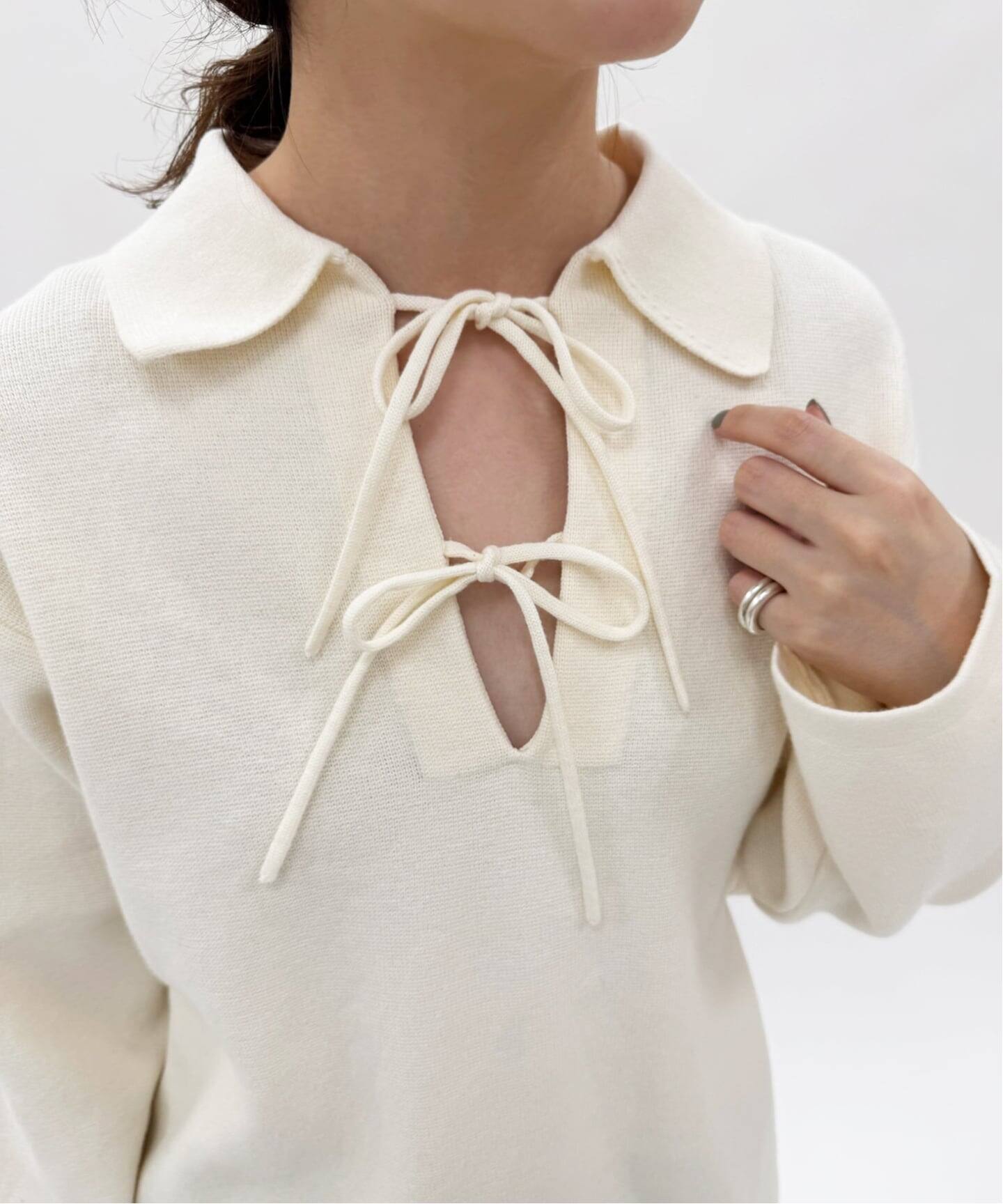 EDIT.FOR LULU NOHRA アイボリー コットン セーター NOHRA/ノーラ】knit pullover（ニット／セーター）｜EDIT.FOR LULU