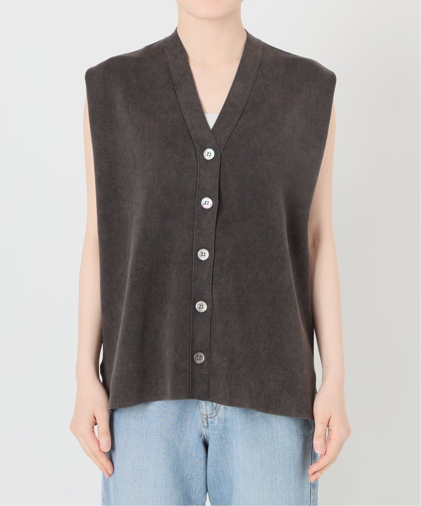 【極美品】26ss IENA ダンボールストーンベスト ジレ ブラウン セットアップ対応》ダンボールストーンベスト（ベスト）｜IENA（イエナ