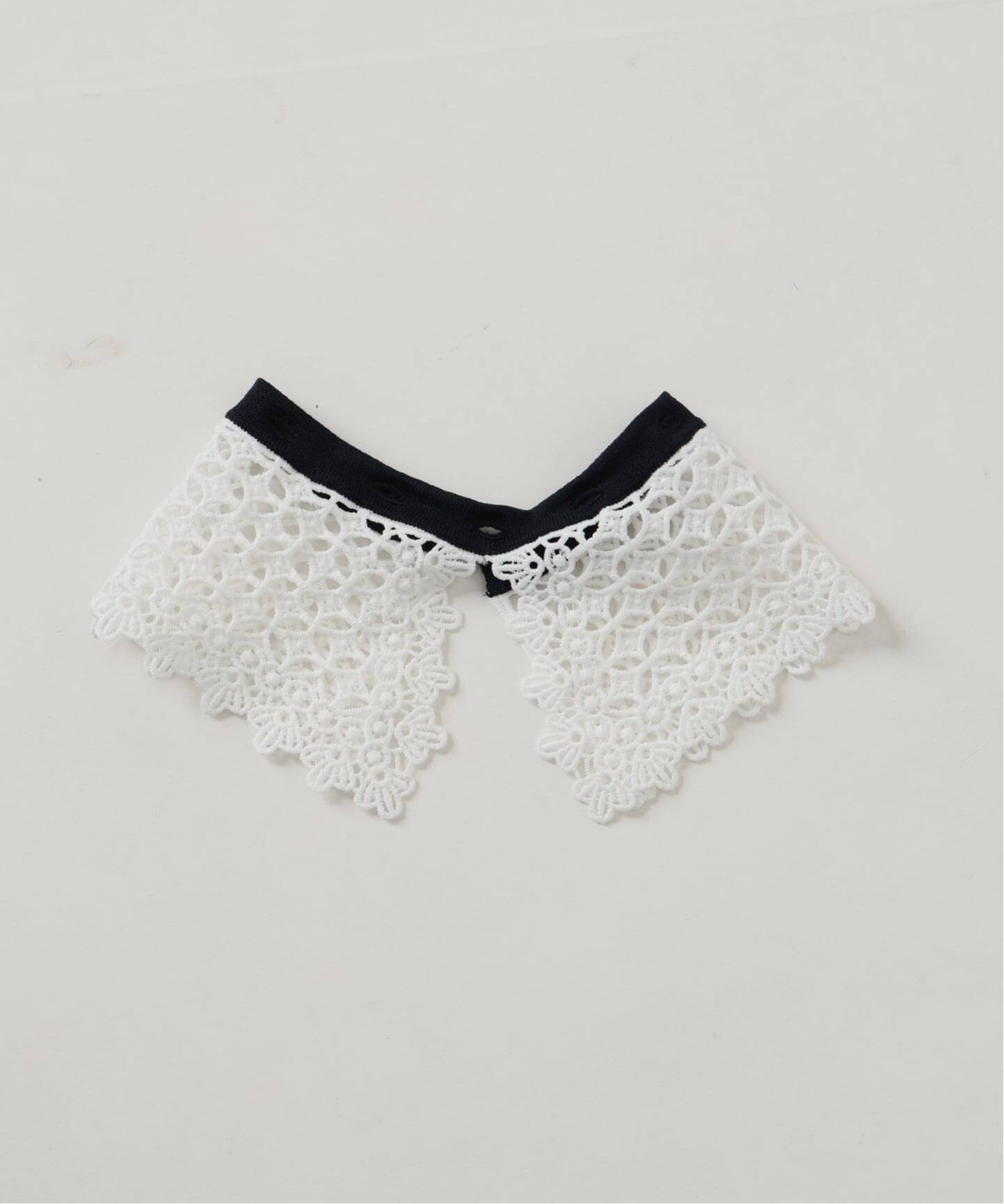 予約》レース襟 RIBホールガーメントプルオーバー（ニット／セーター