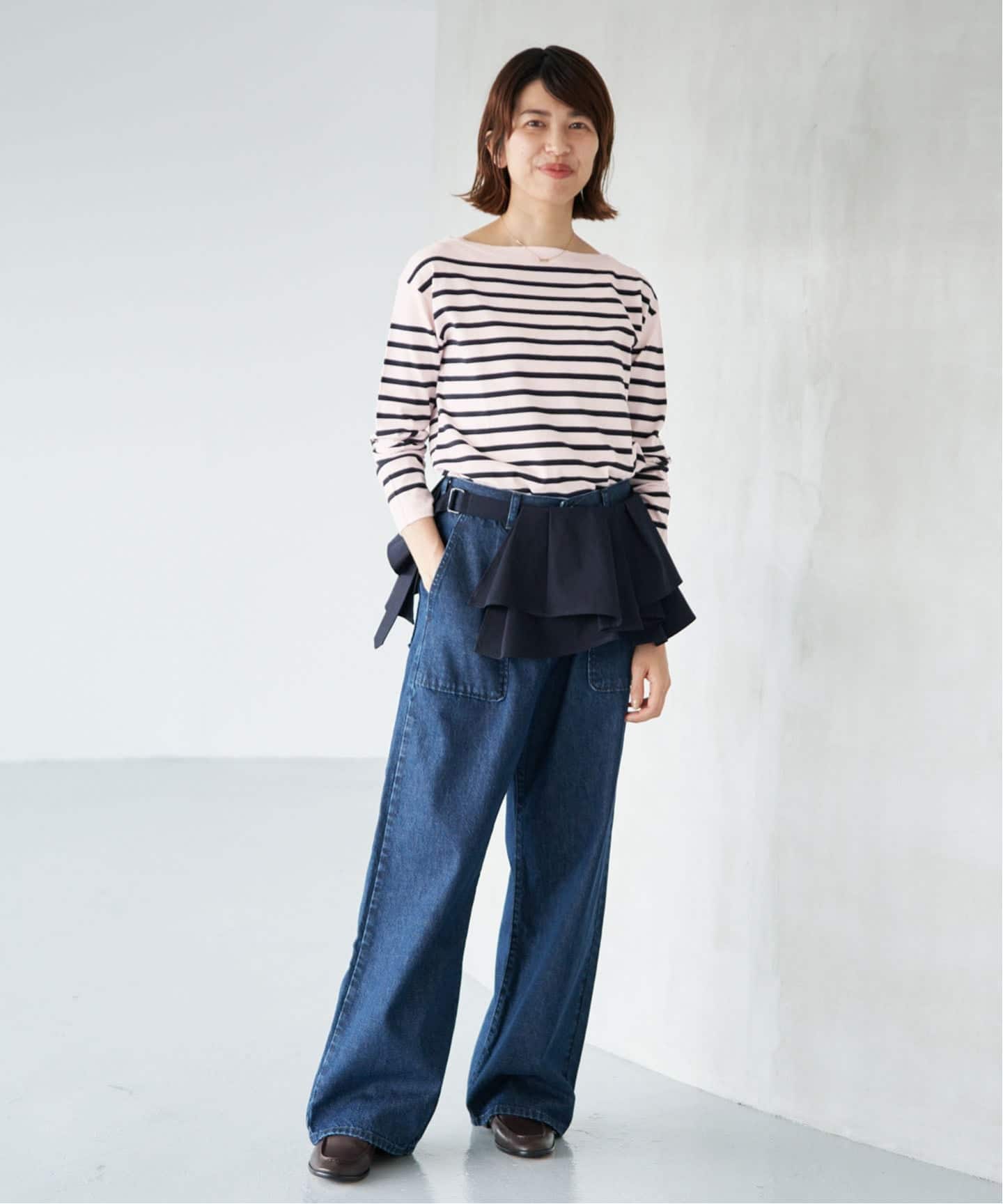WEB限定/追加予約》SEATTLEボーダーボートネックプルオーバー（ニット