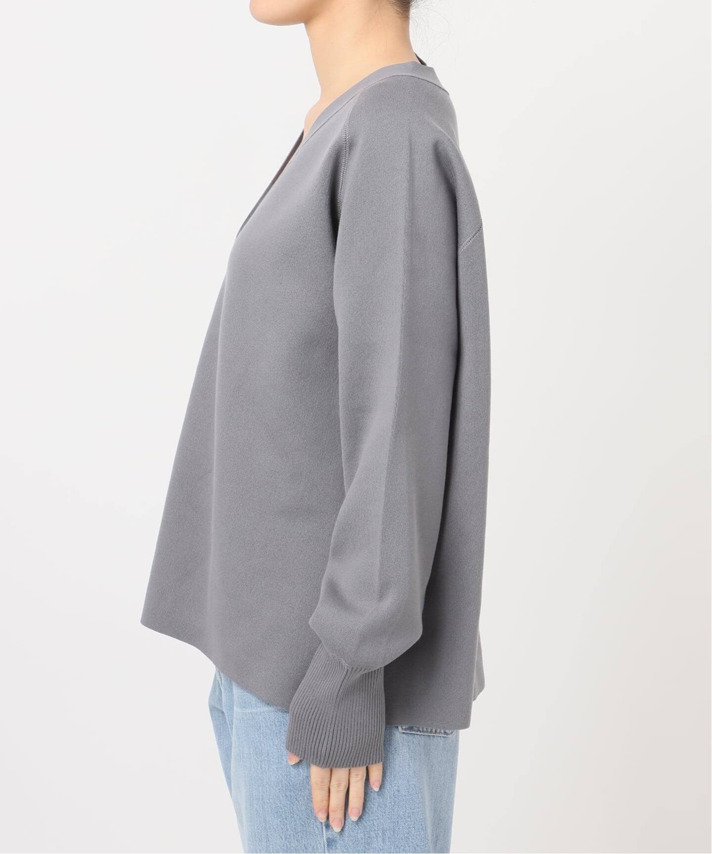 新色/追加》ファインコットンスムースVネックカーディガン