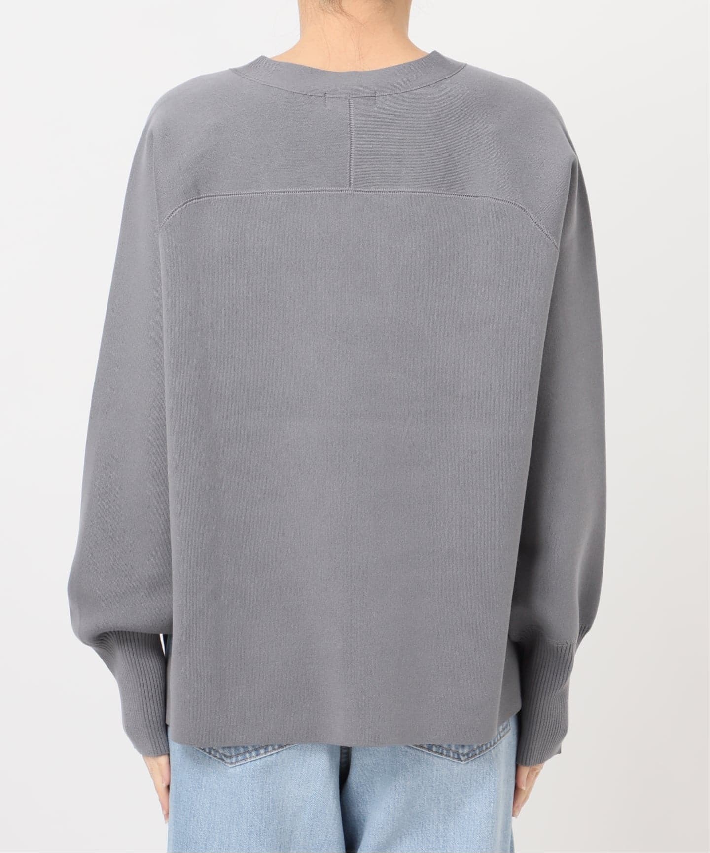 新色/追加》ファインコットンスムースVネックカーディガン