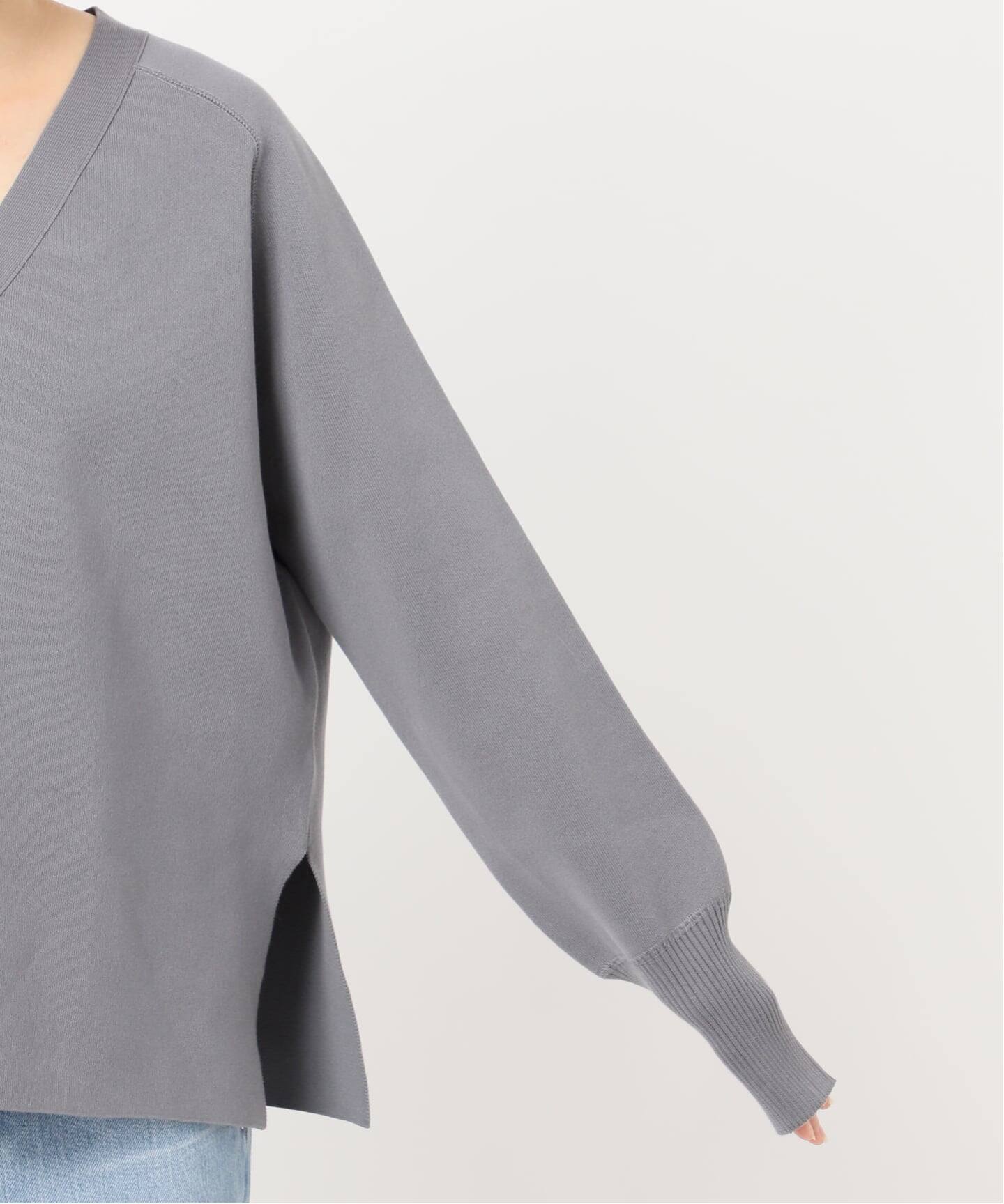 新色/追加》ファインコットンスムースVネックカーディガン