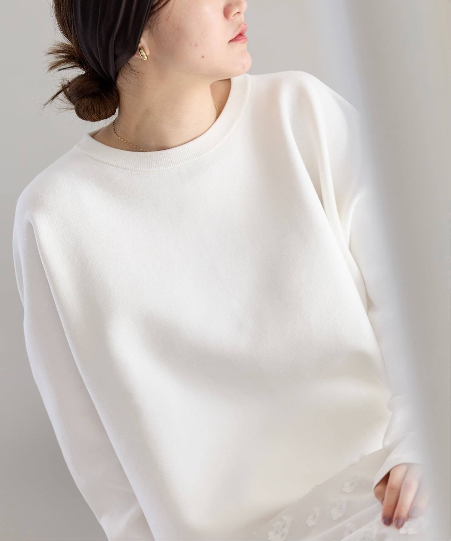 新色/追加予約》ファインコットンスムースプルオーバー（ニット