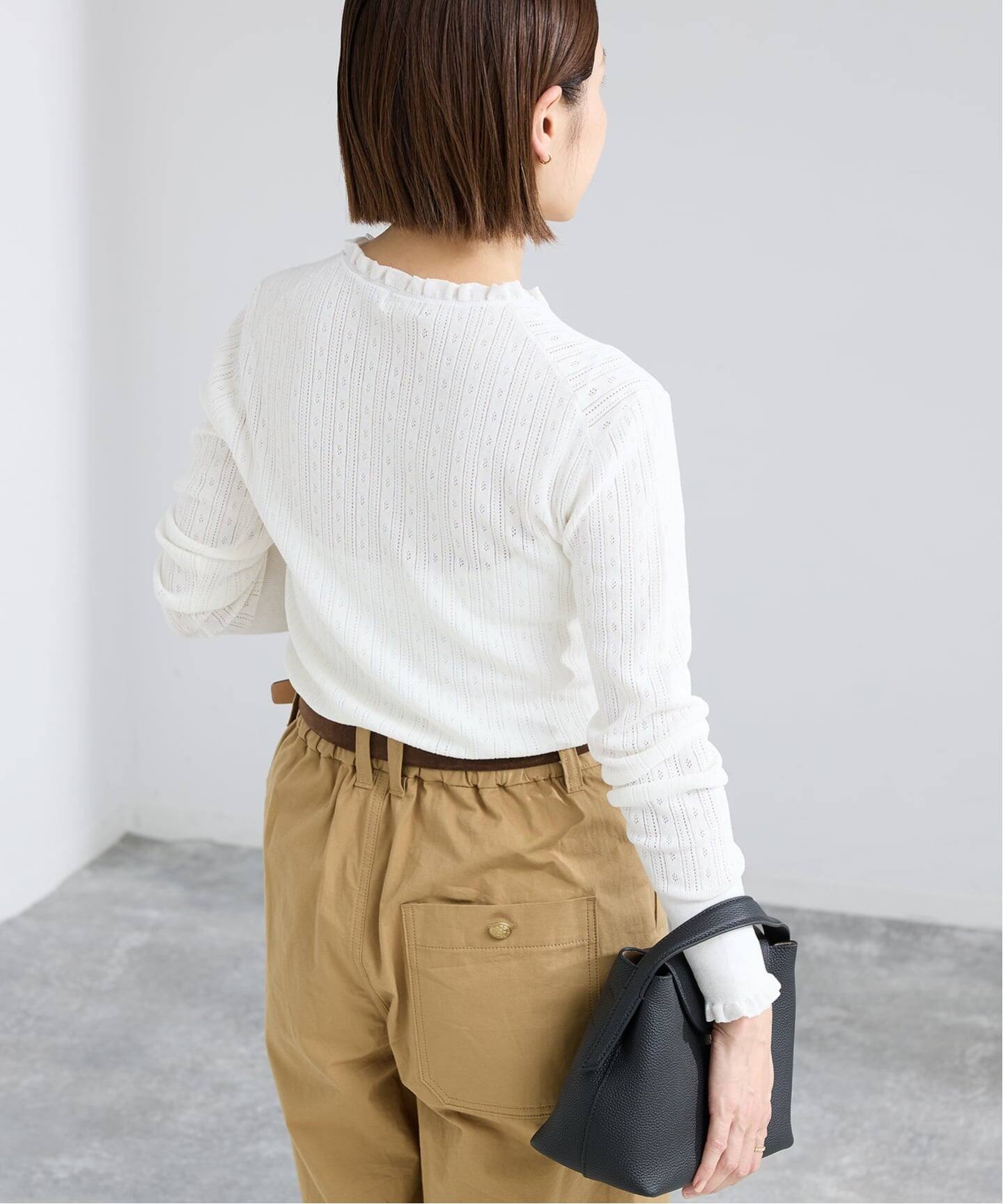 アイレットフリルニット（ニット／セーター）｜IENA（イエナ）の通販