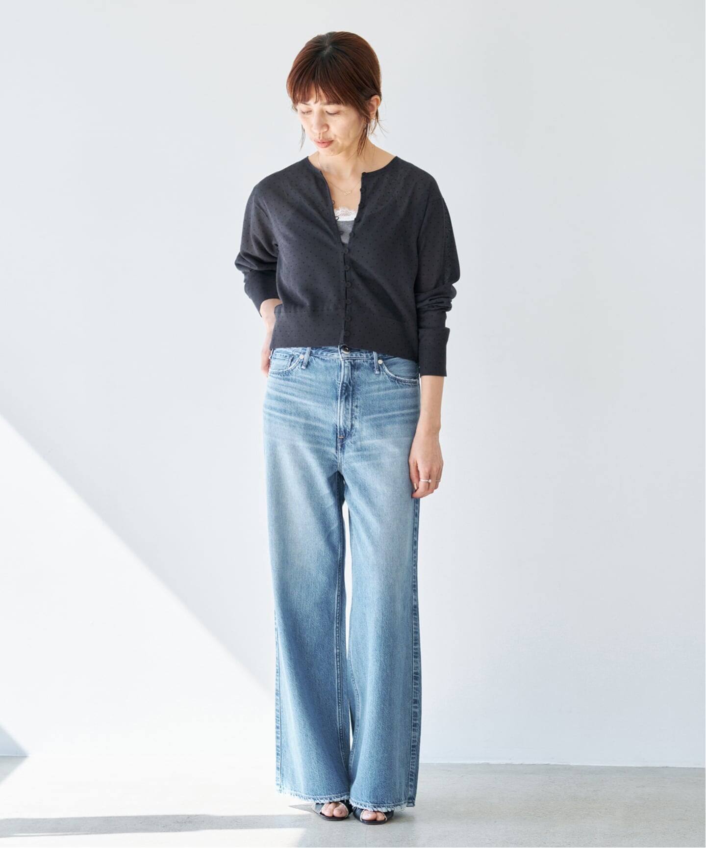 フロッキードットミニカーディガン（カーディガン）｜IENA（イエナ）の