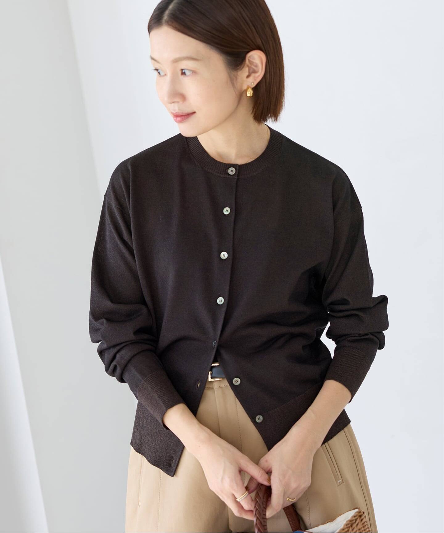 新色あり/追加2》LEVITAロングスリーブカーディガン（カーディガン