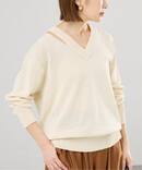 カットオフカラーVネックプルオーバー