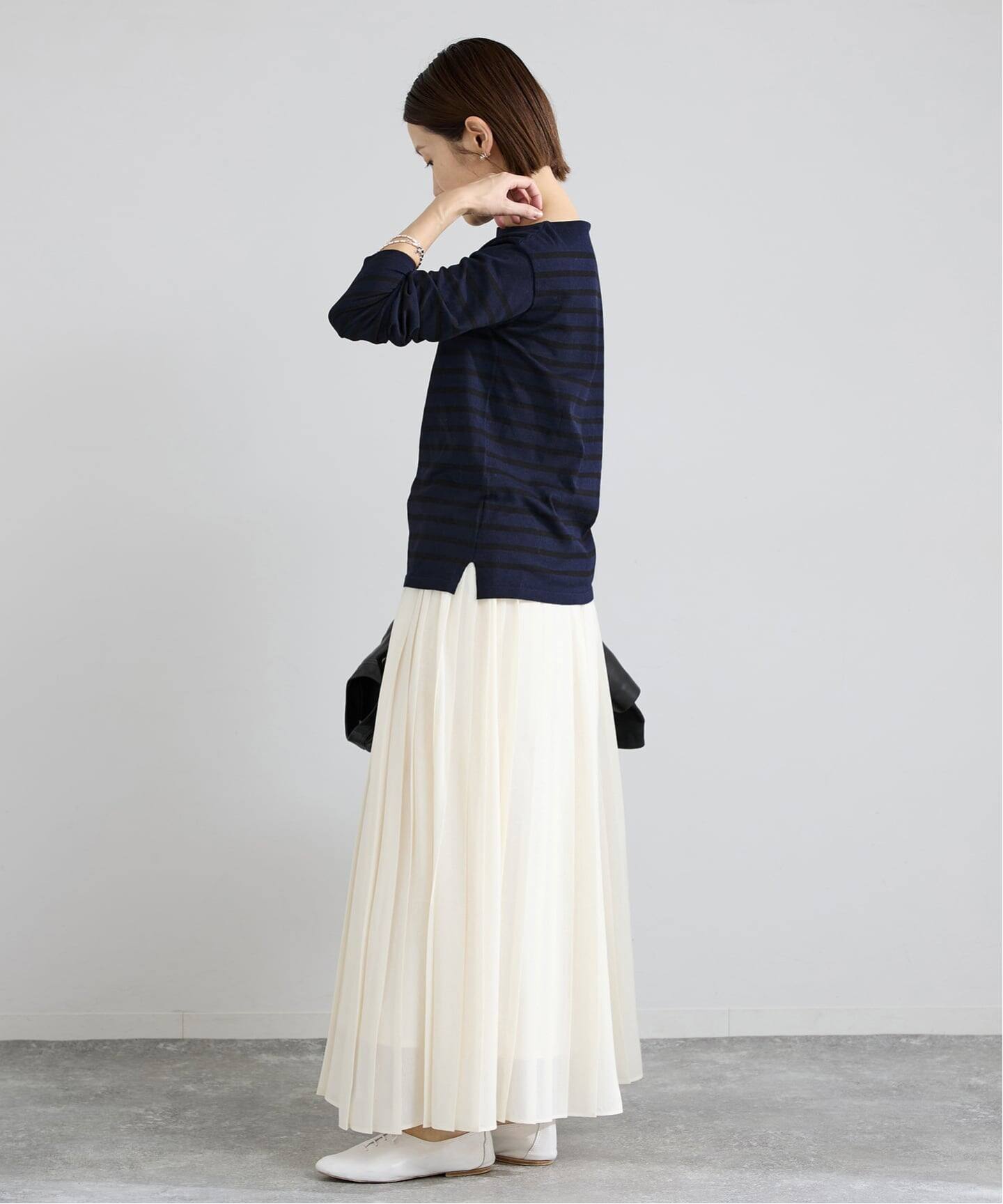 新色》SEATTLEボーダーボートネックプルオーバー（ニット／セーター