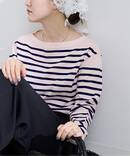 《新色》SEATTLEボーダーボートネックプルオーバー