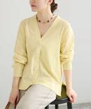 アセテートシルクVネックカーディガン