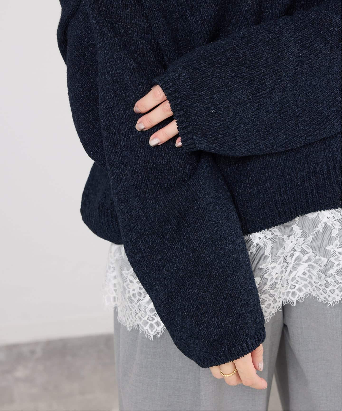 yuri0713★新品★イエナ　ミックス　ニット　セーター　プルオーバー IENA（イエナ） ニット セーター ミックスヤーン ワイドプルオーバー