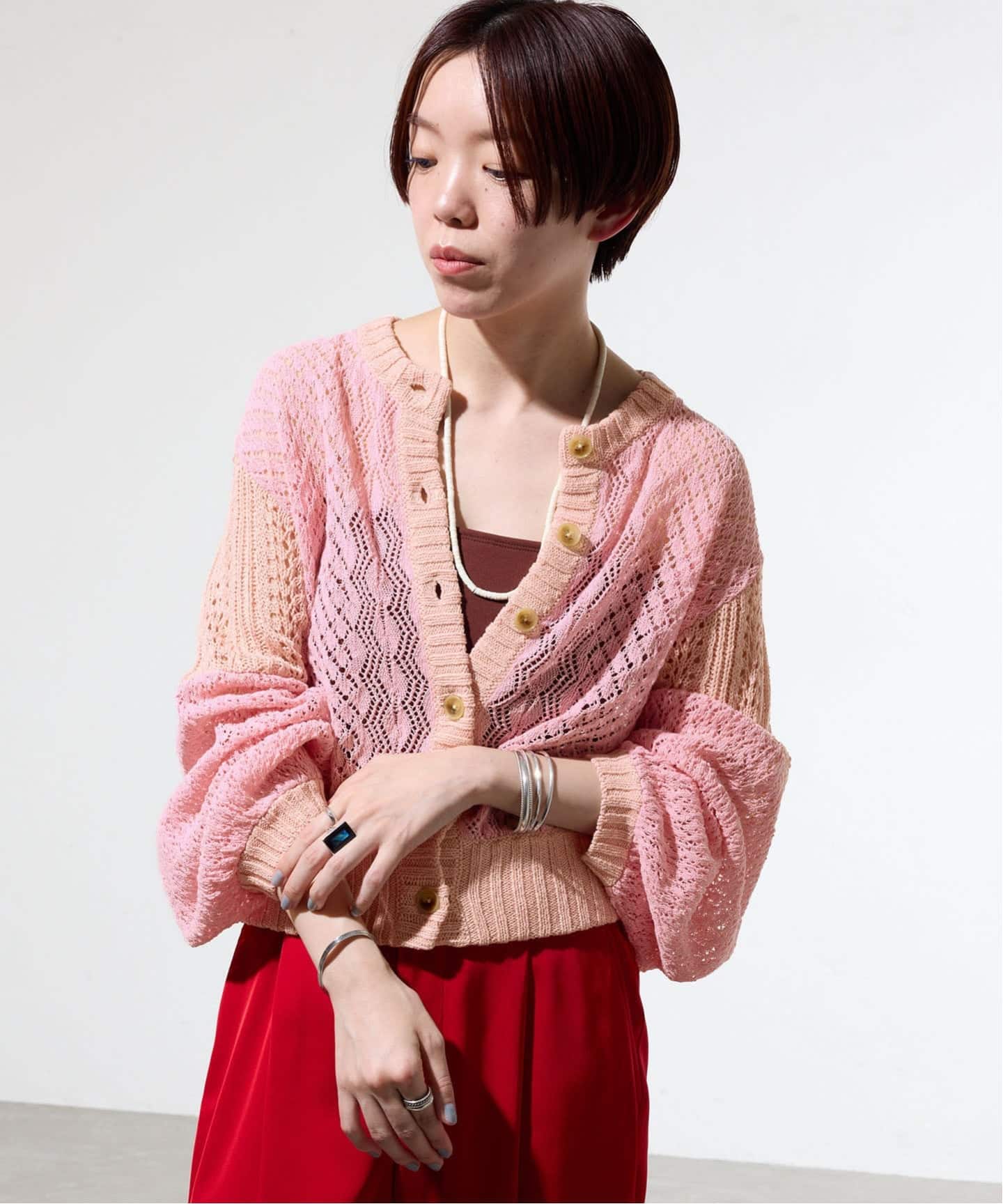 【新品】❥IENA sese ネイビー 長袖カーディガン 強撚綿100％ベーシックカーディガン - ベルーナ【公式】