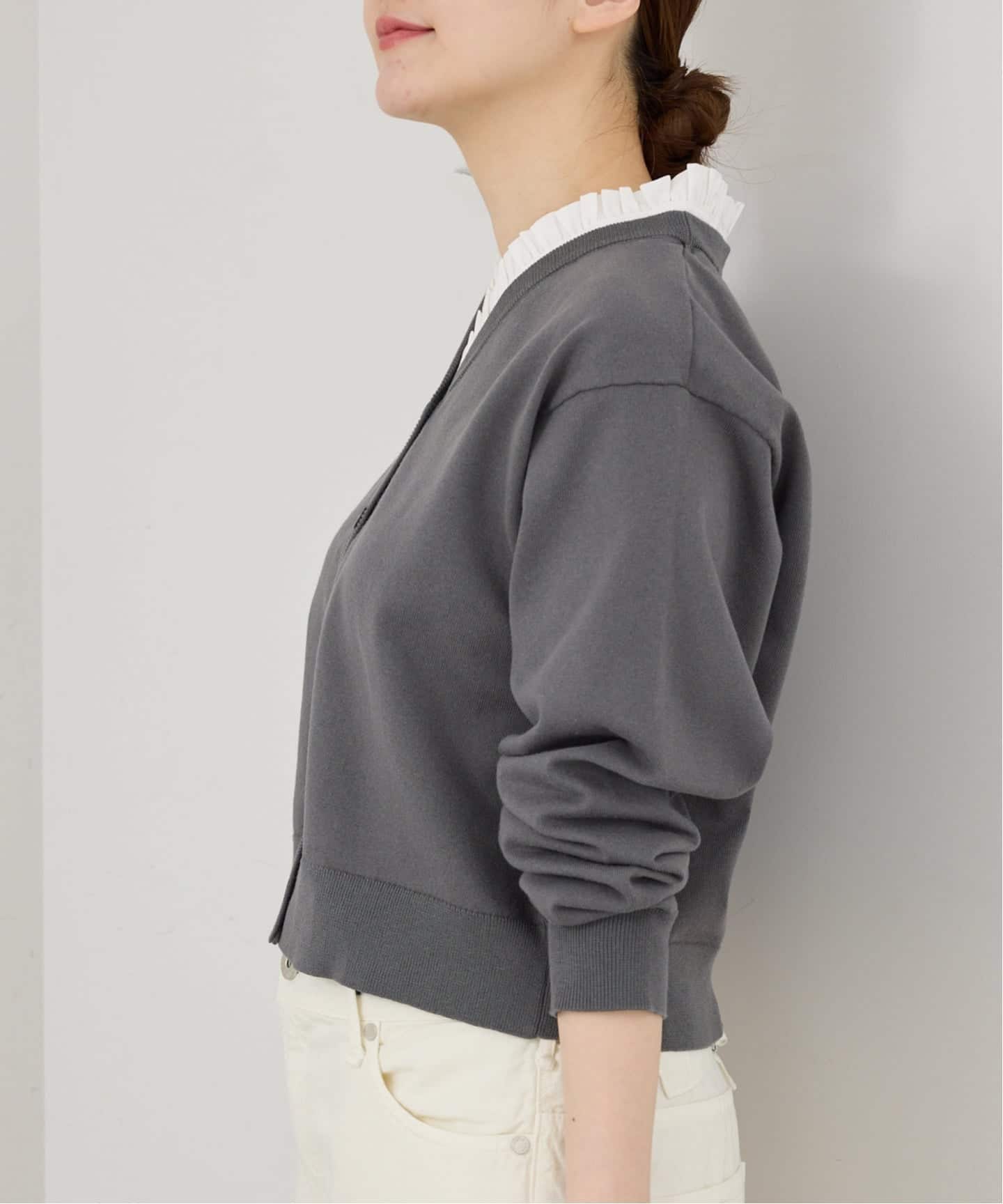 ウォッシャブル 2WAYフリルニットカーディガン（カーディガン）｜IENA