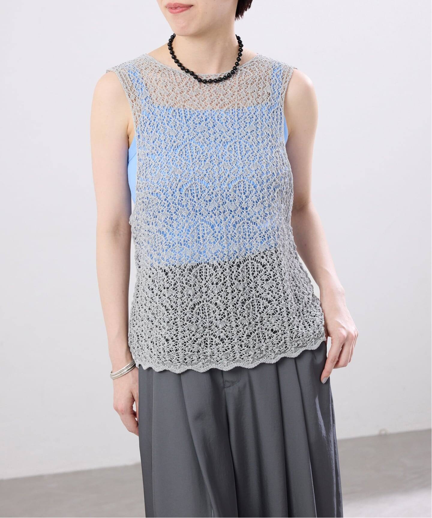 enrica/エンリカ レースガラKNIT ニット KNIT225（ニット／セーター