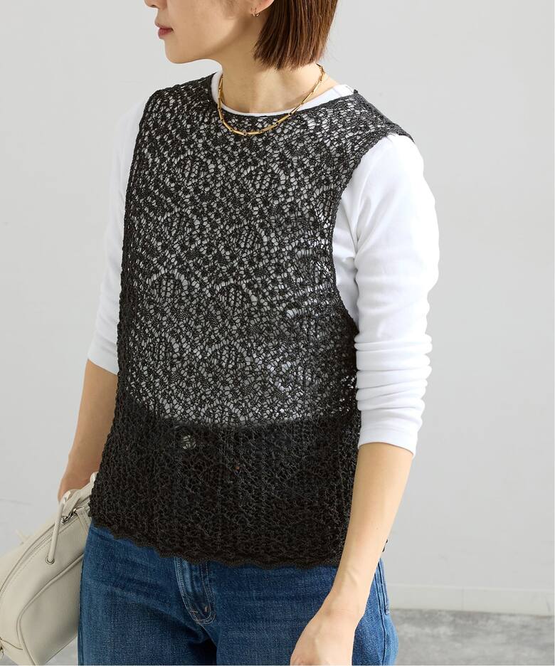 enrica/エンリカ レースガラKNIT ニット KNIT225（ニット／セーター 