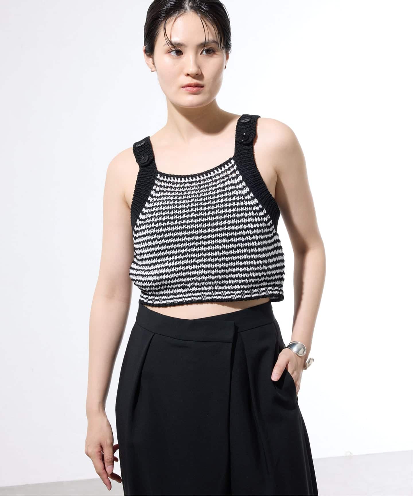 jane smith タンク 一部店舗限定】JANE SMITH/ジェーンスミス BUTTON TANK TOP タンク