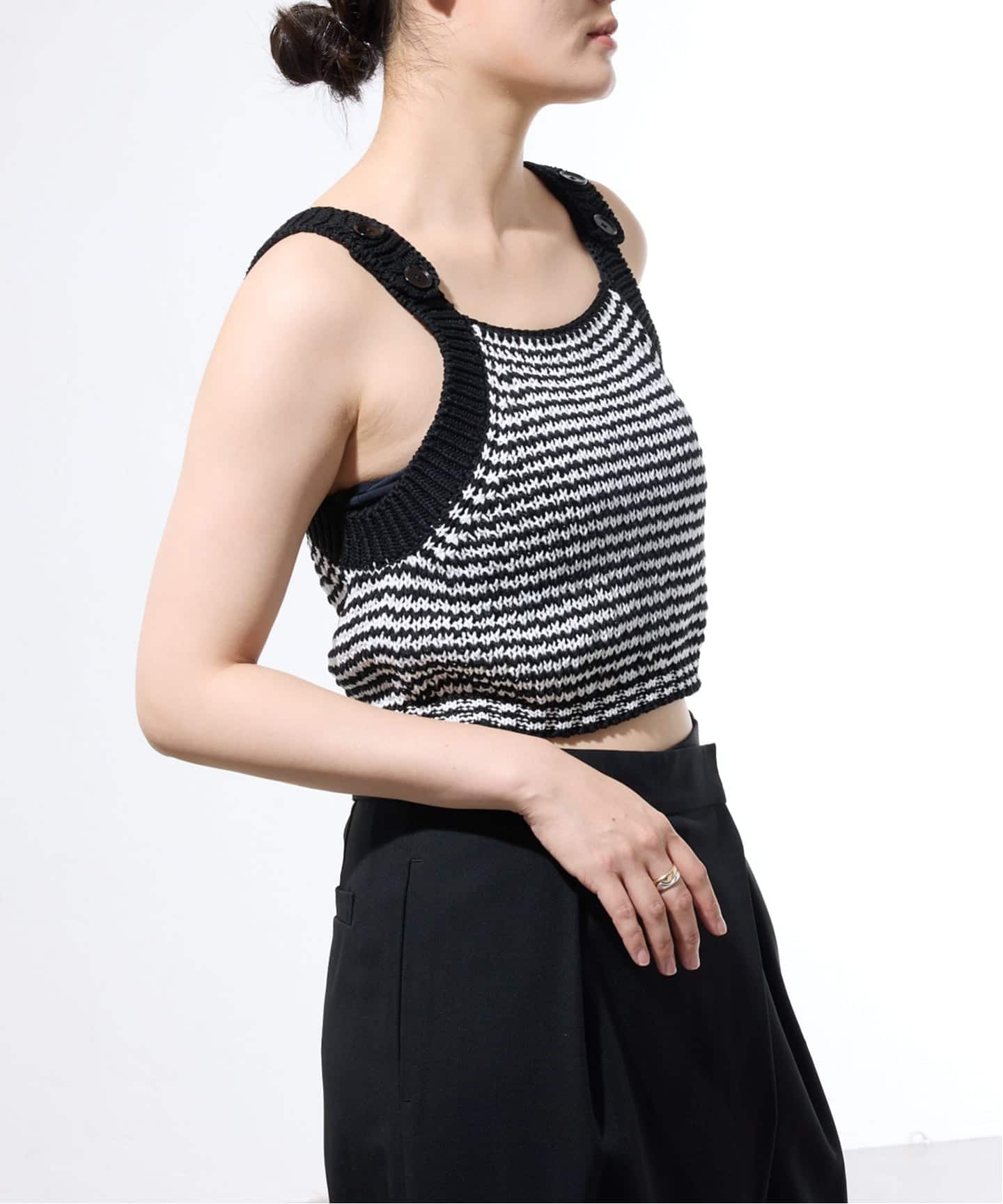 一部店舗限定】JANE SMITH/ジェーンスミス BUTTON TANK TOP タンク