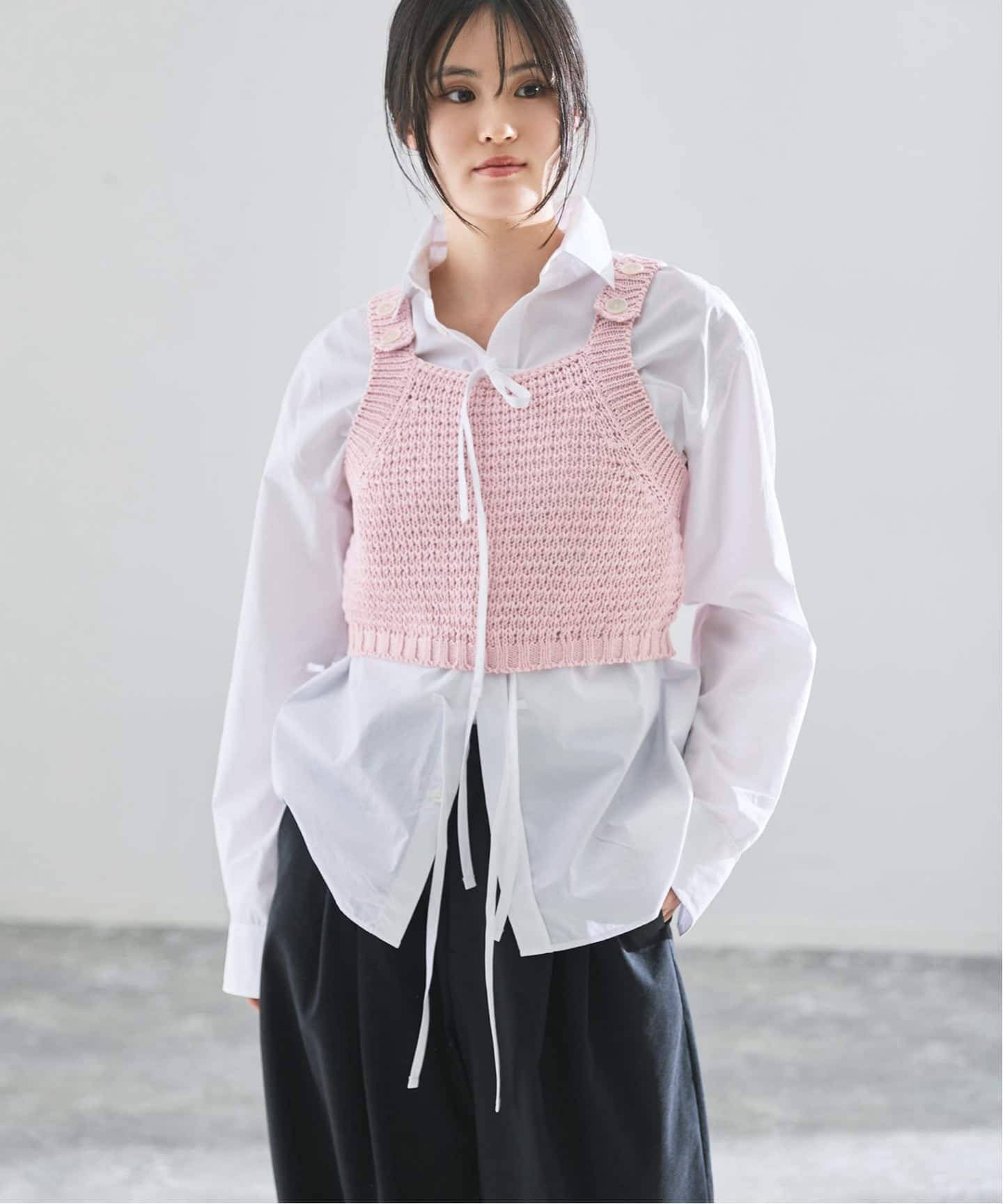 一部店舗限定】JANE SMITH/ジェーンスミス BUTTON TANK TOP タンク
