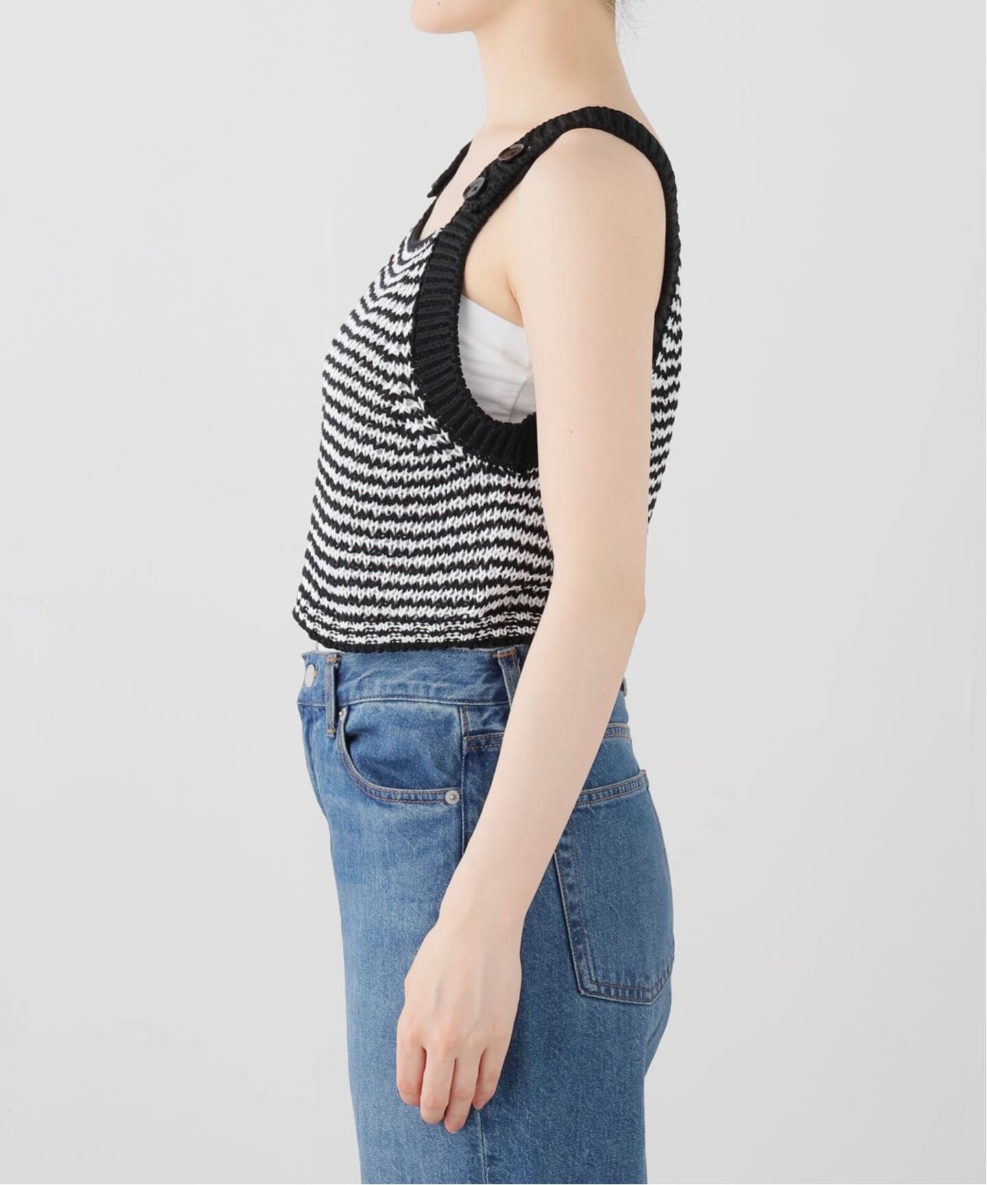 一部店舗限定】JANE SMITH/ジェーンスミス BUTTON TANK TOP タンク