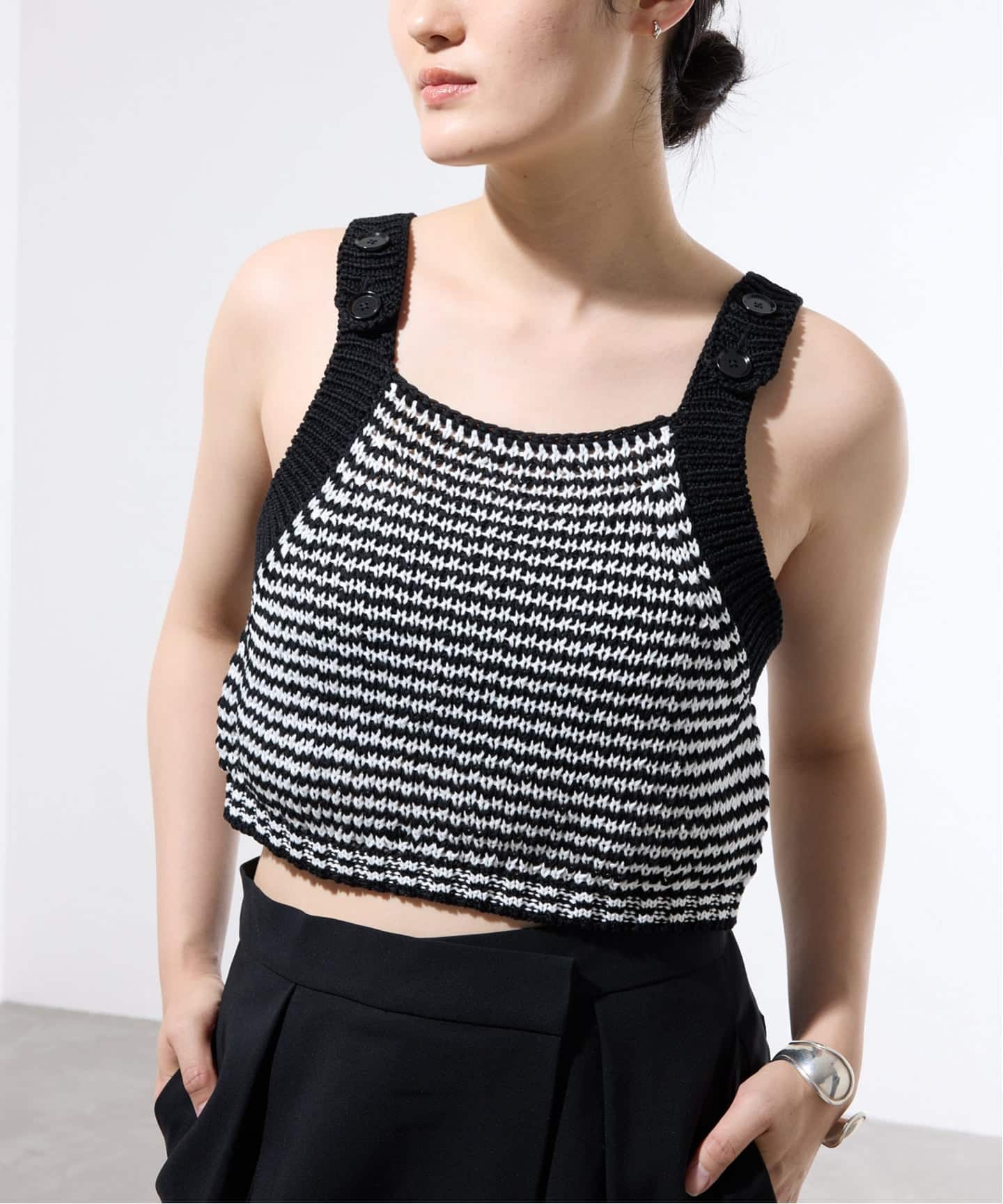 一部店舗限定】JANE SMITH/ジェーンスミス BUTTON TANK TOP タンク