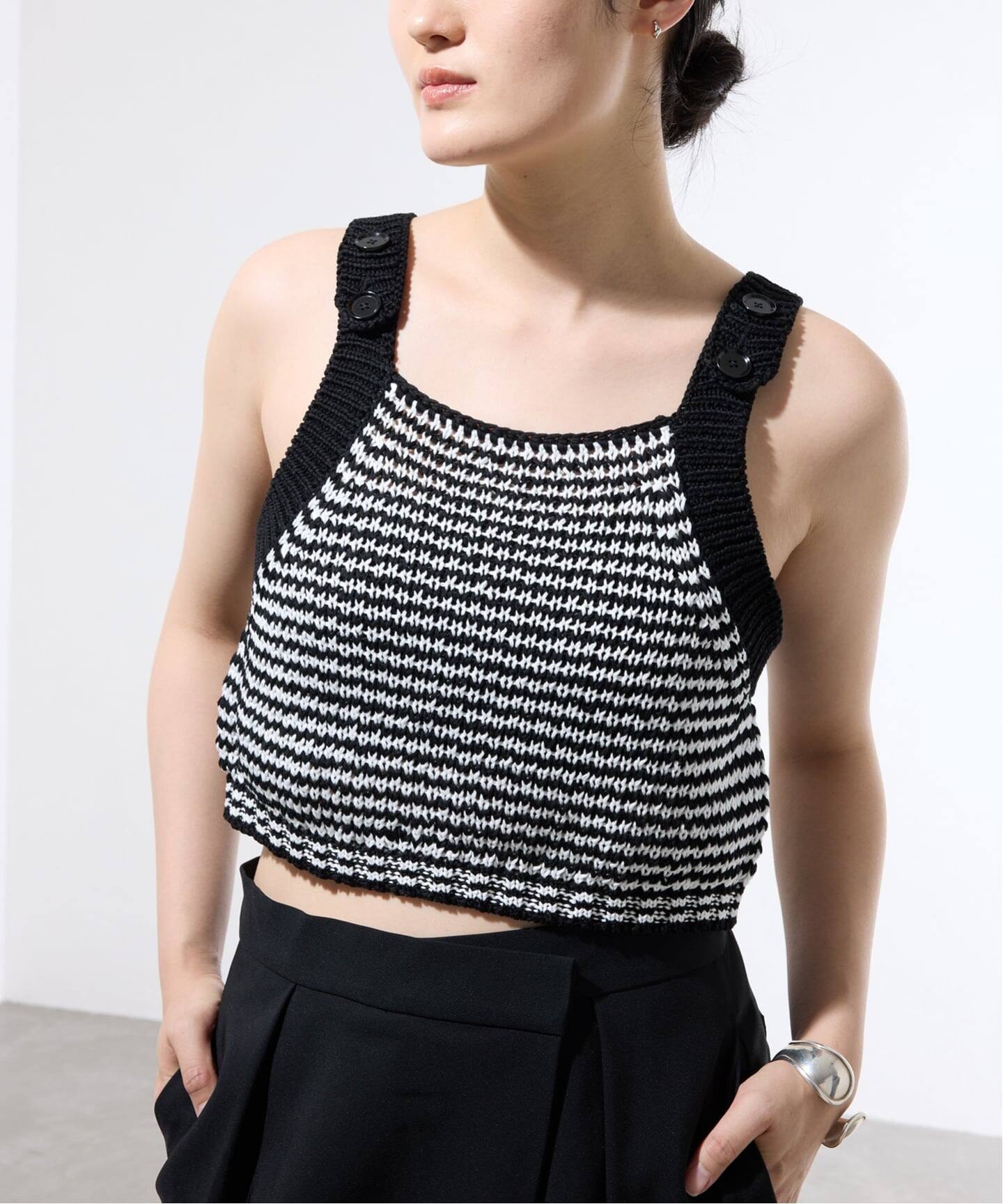 一部店舗限定】JANE SMITH/ジェーンスミス BUTTON TANK TOP タンク 
