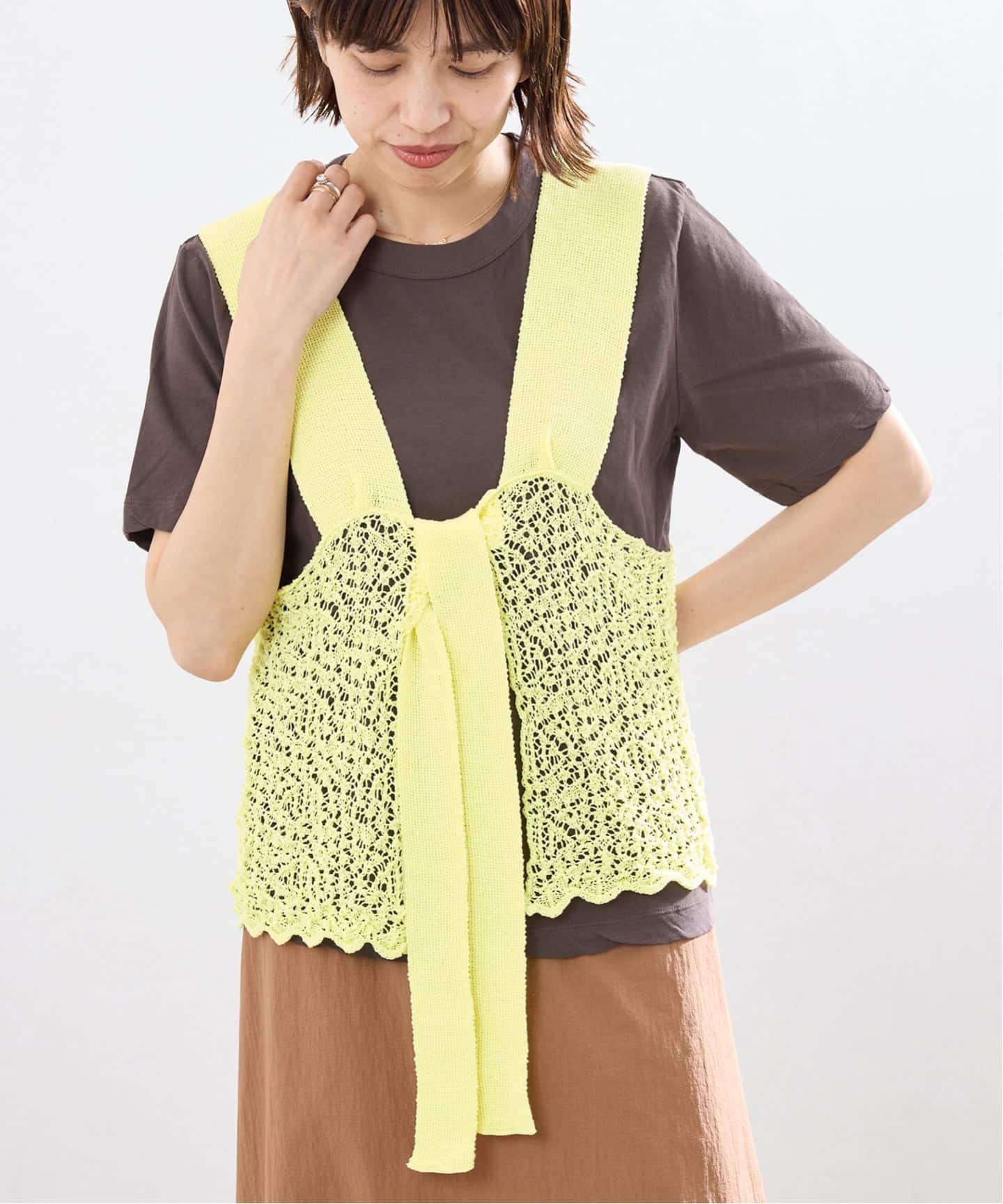 エンリカ　ニットケープ 追加》enrica/エンリカ レースガラKNIT ニット KNIT 225（ニット